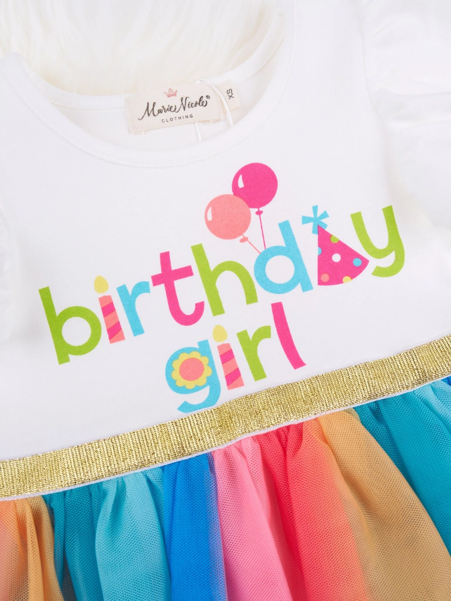 "Birthday Girl" Tulle Ruffle Dress - Image 2