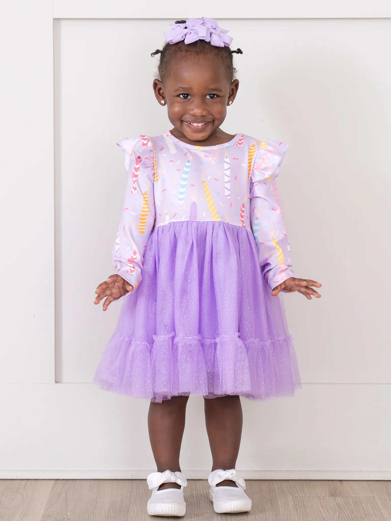 Birthday Girl's Candles Tulle Dress - Image 5