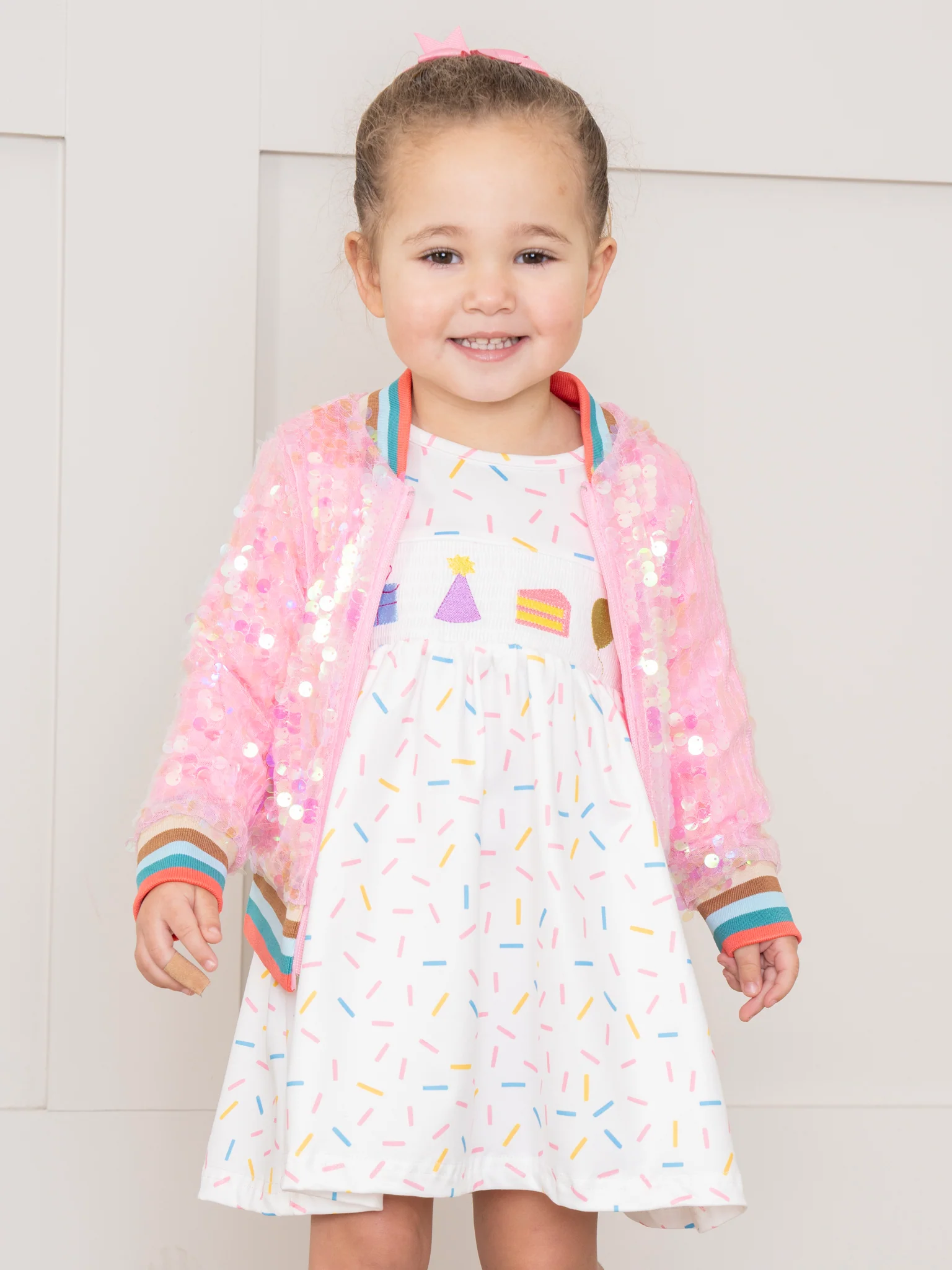 Birthday Sprinkles Smocked Ruffle Dress - Image 5