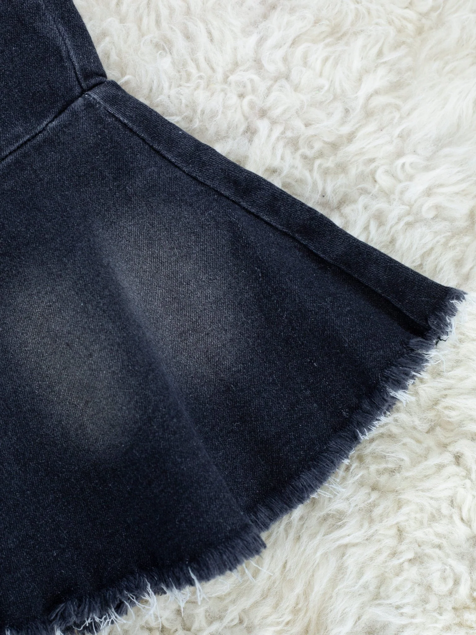 Black Denim Bell Bottoms - Image 3