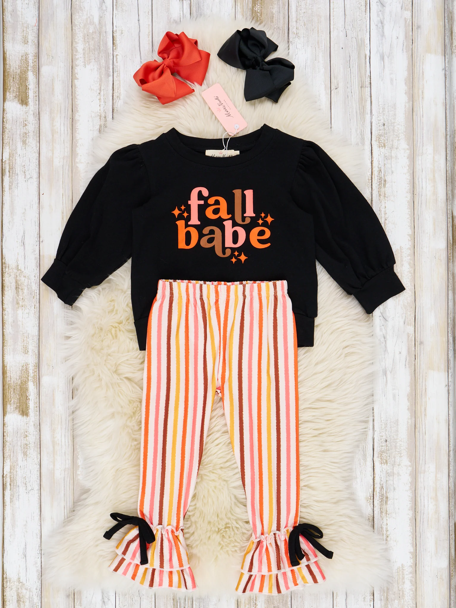 Black Fall Babe Ruffle Outfit - Image 2