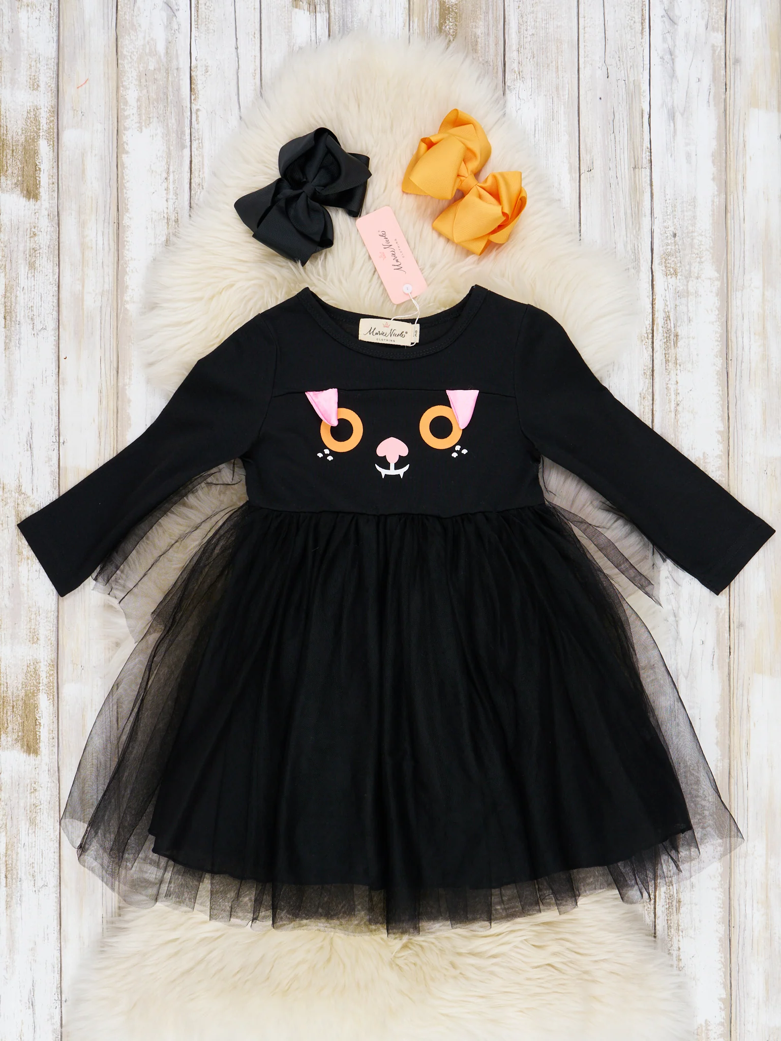 Black Spooky Bat Tulle Dress
