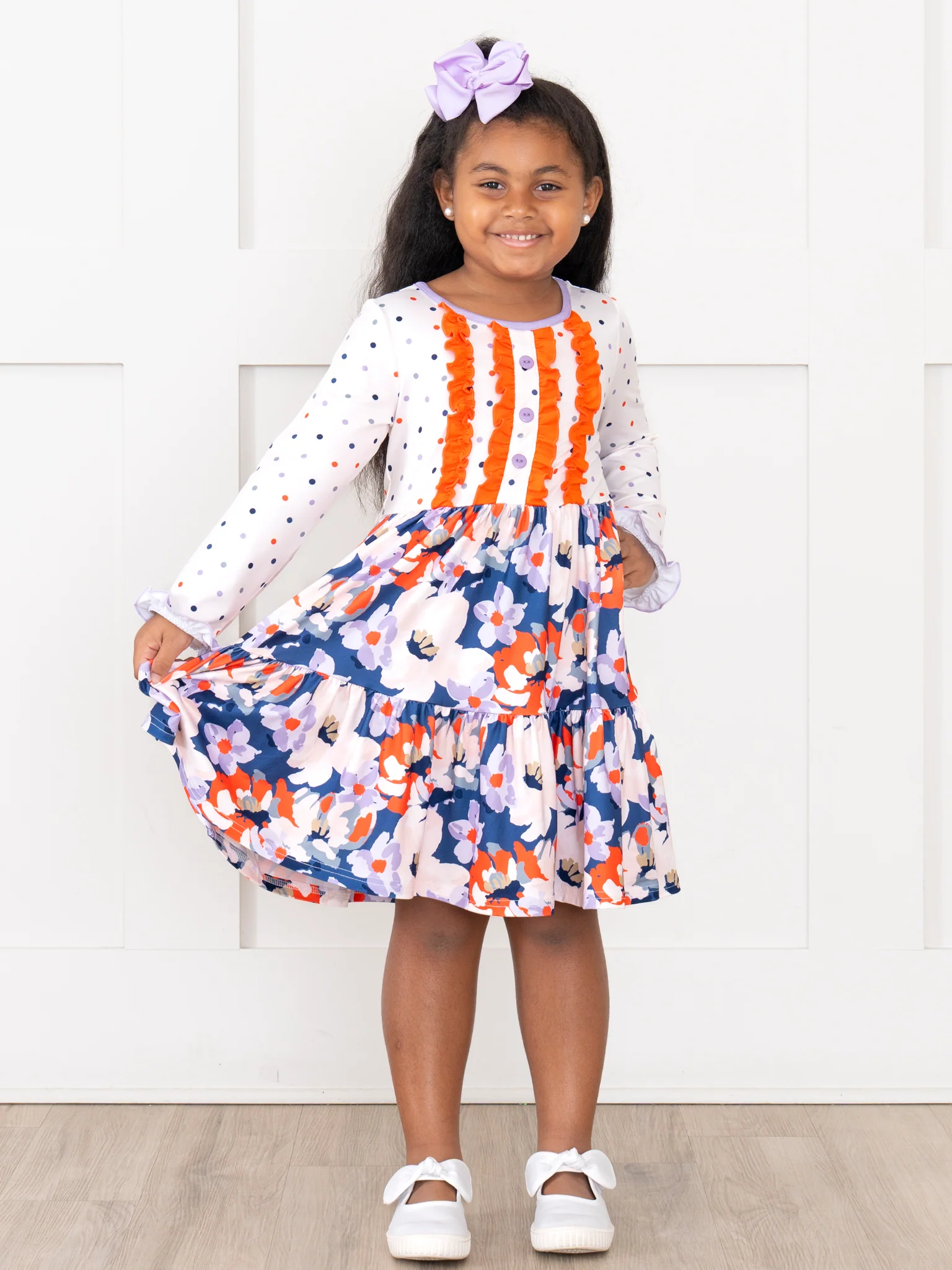 Bloom & Dots Ruffle Dress - Image 4