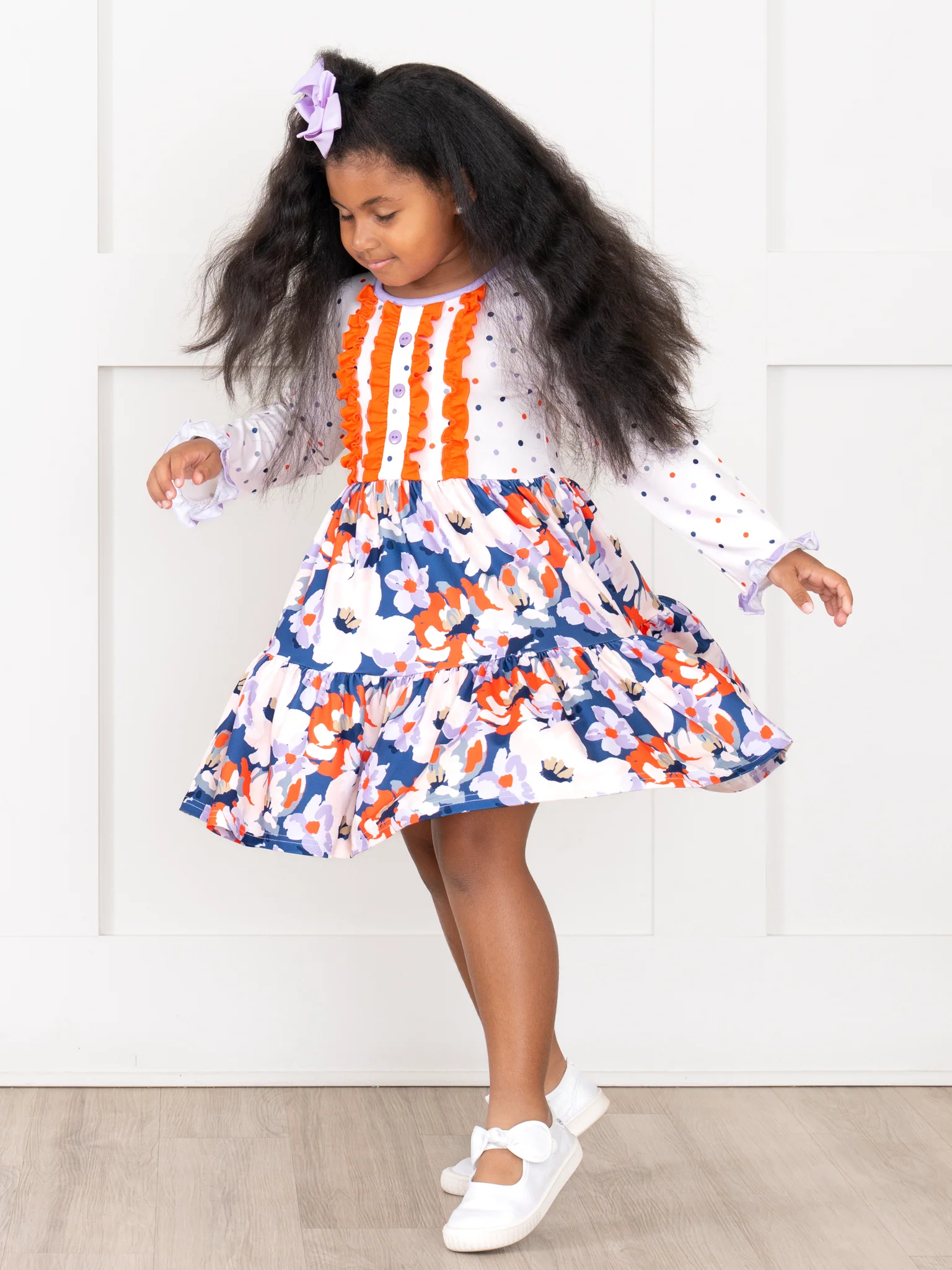 Bloom & Dots Ruffle Dress - Image 5