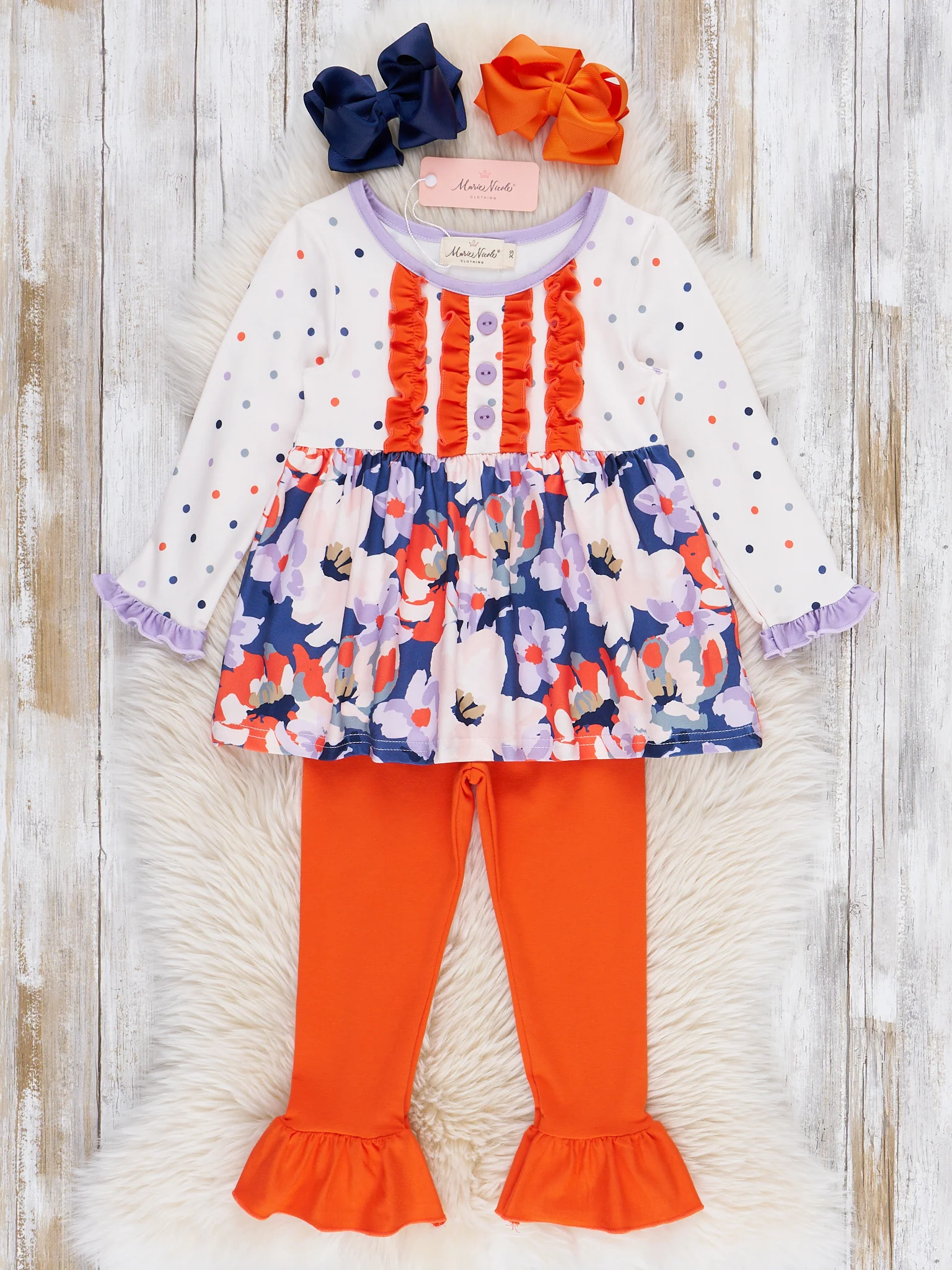 Bloom & Dots Ruffle Outfit