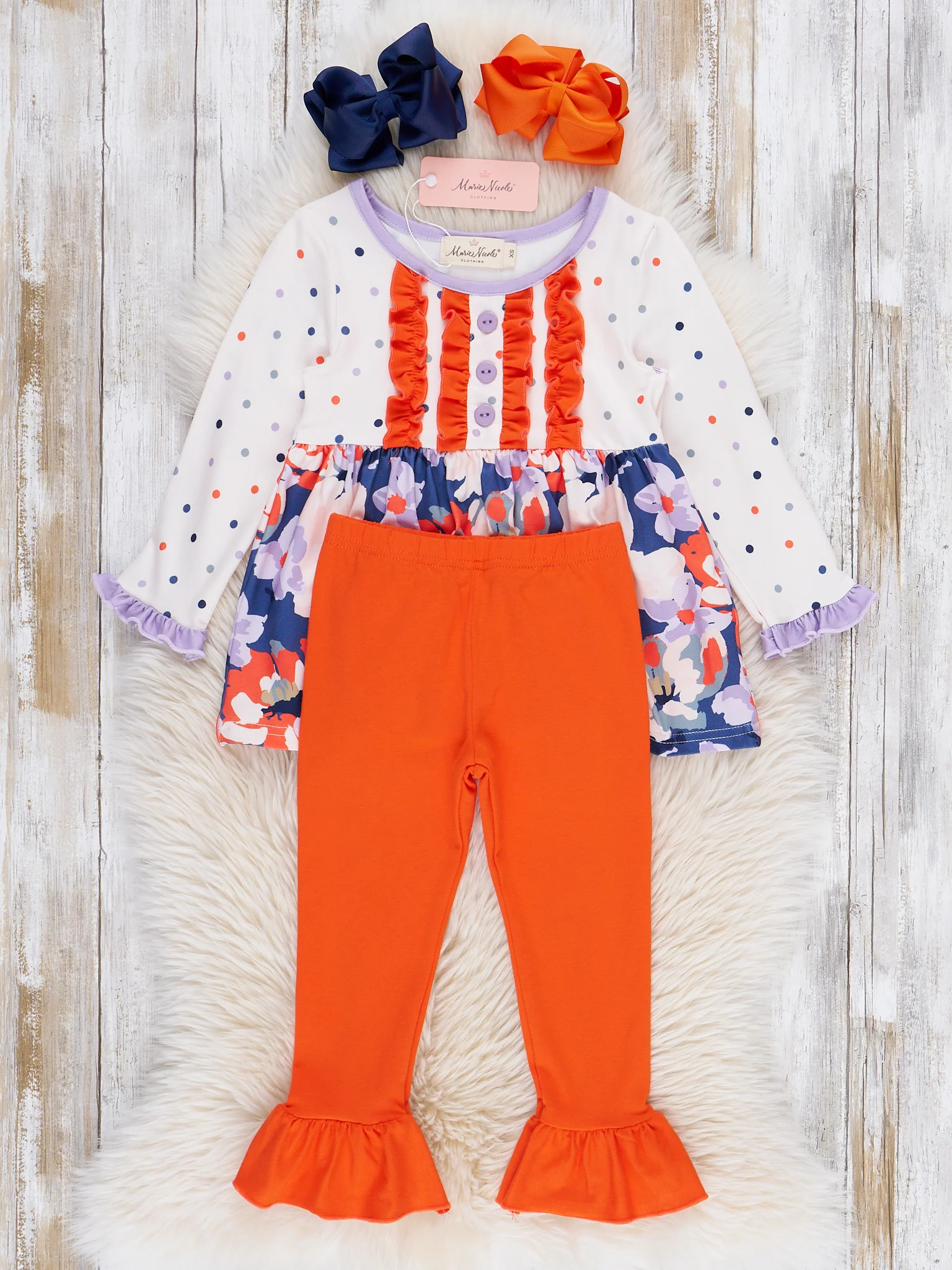 Bloom & Dots Ruffle Outfit - Image 2