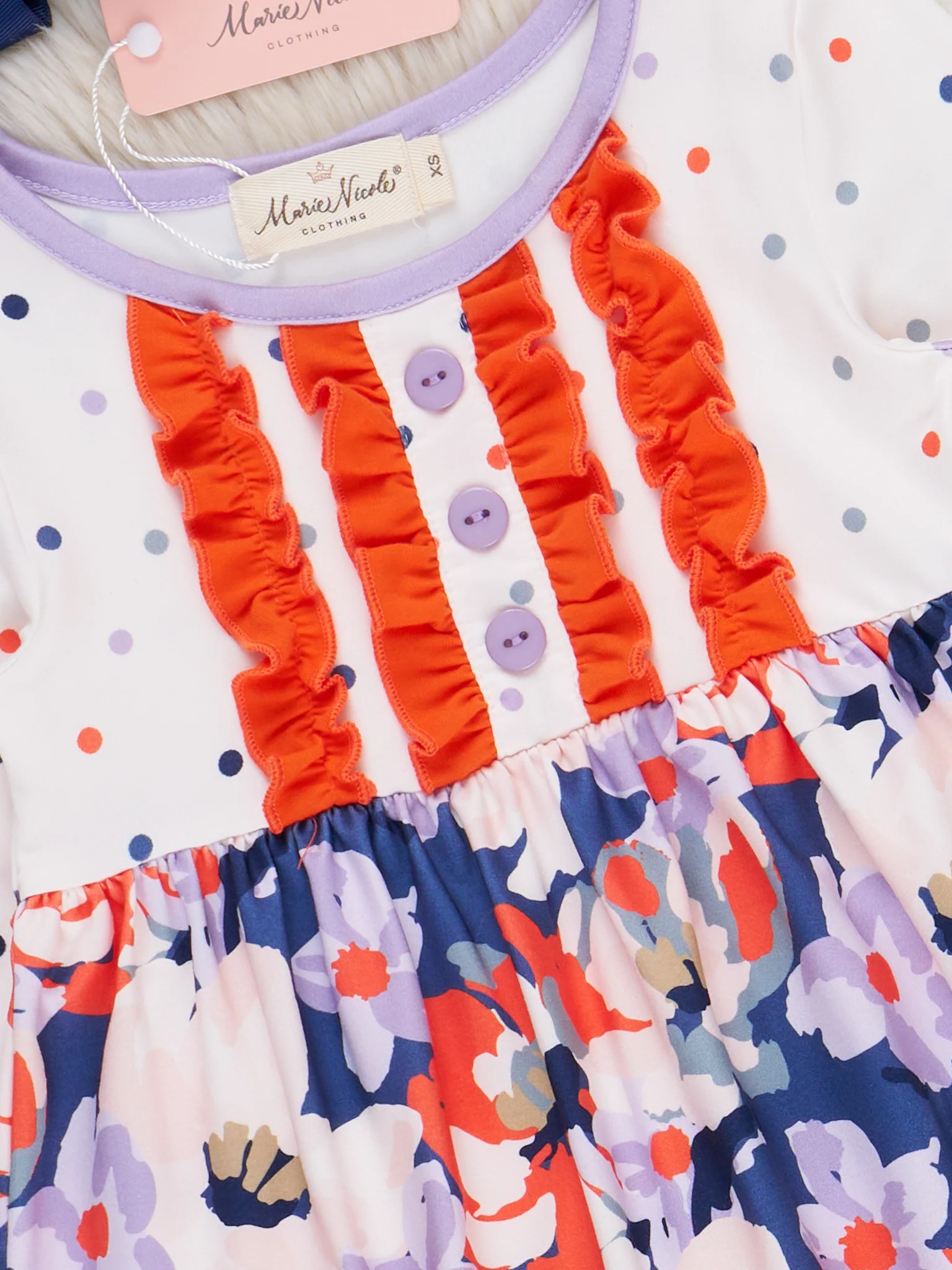 Bloom & Dots Ruffle Outfit - Image 3
