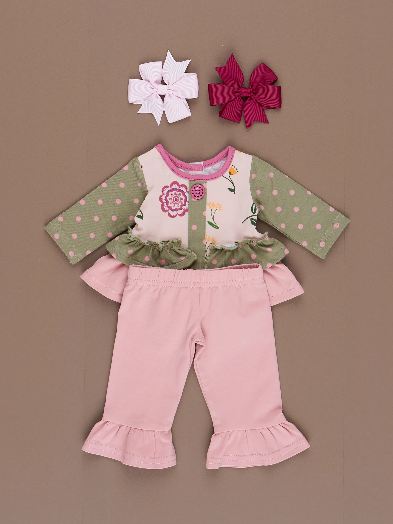 Bloomberry Fields 18 inch Doll Peplum Ruffle Outfit - Image 3