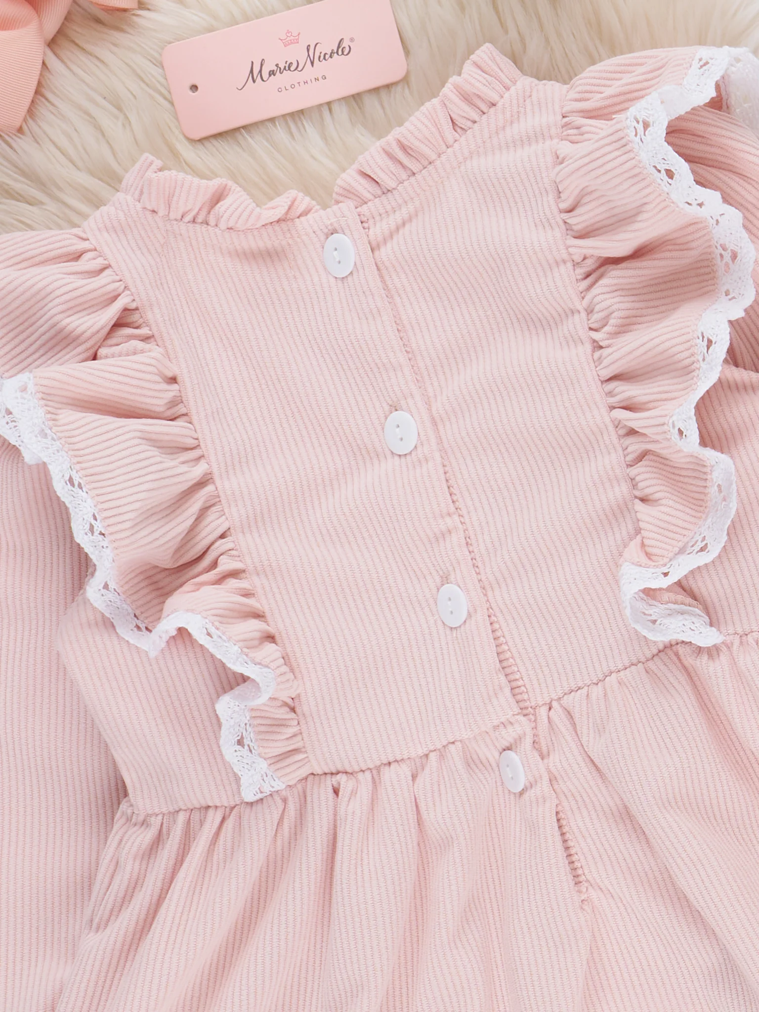 Blossom Belle Corduroy Ruffle Dress - Image 3