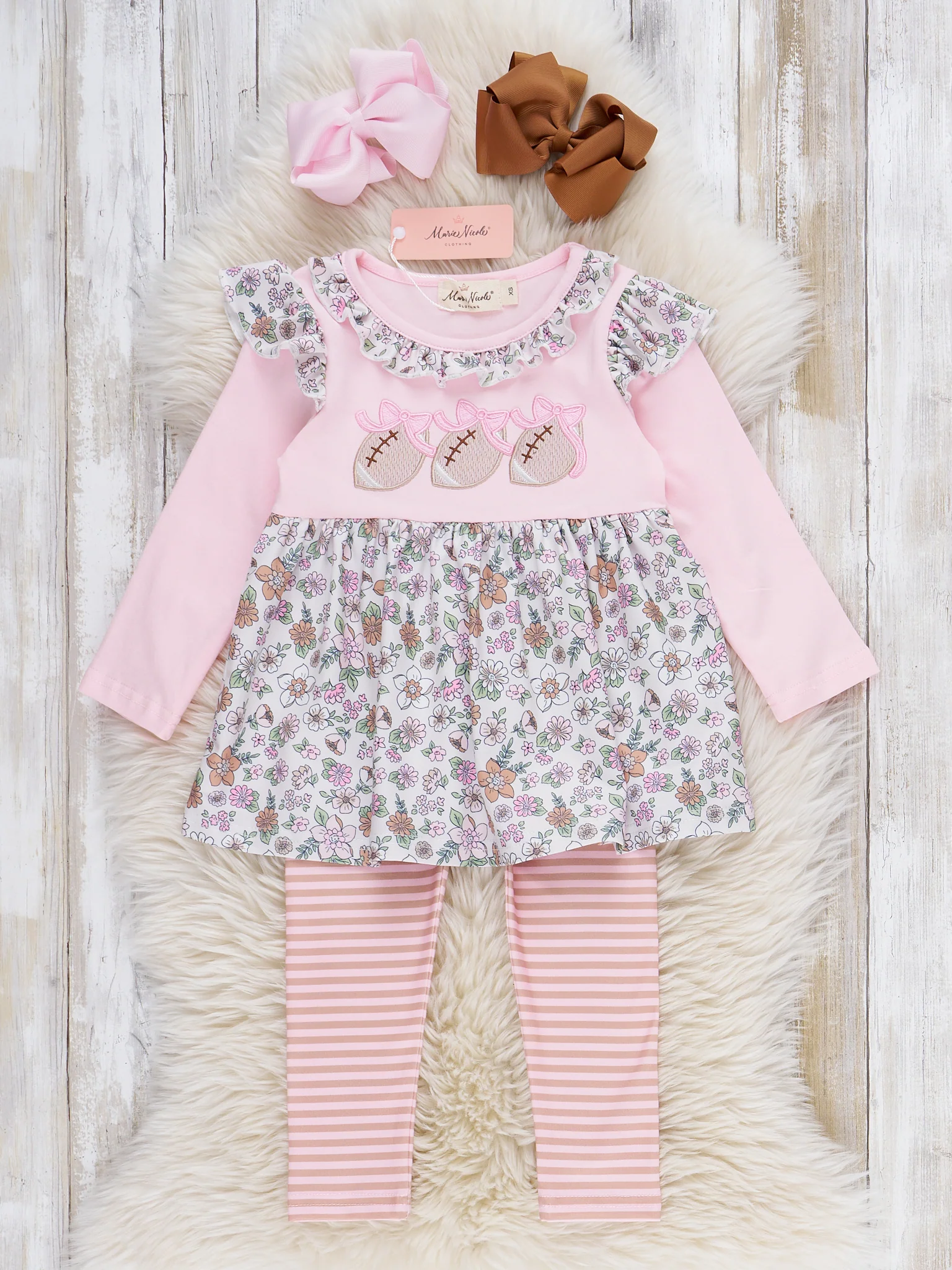 Blossoms & Ballgames Embroidered Outfit