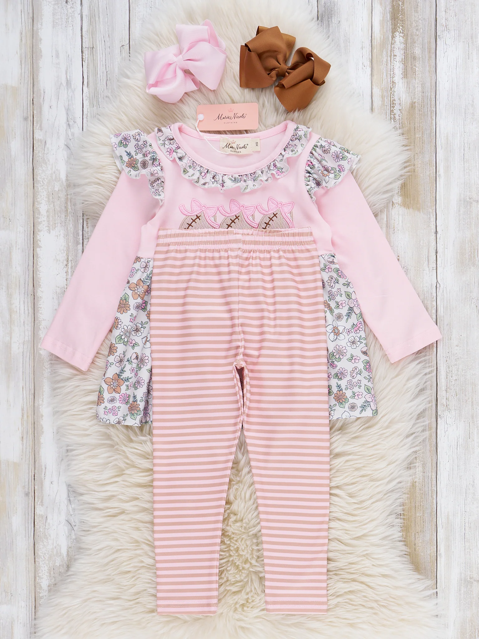 Blossoms & Ballgames Embroidered Outfit - Image 2