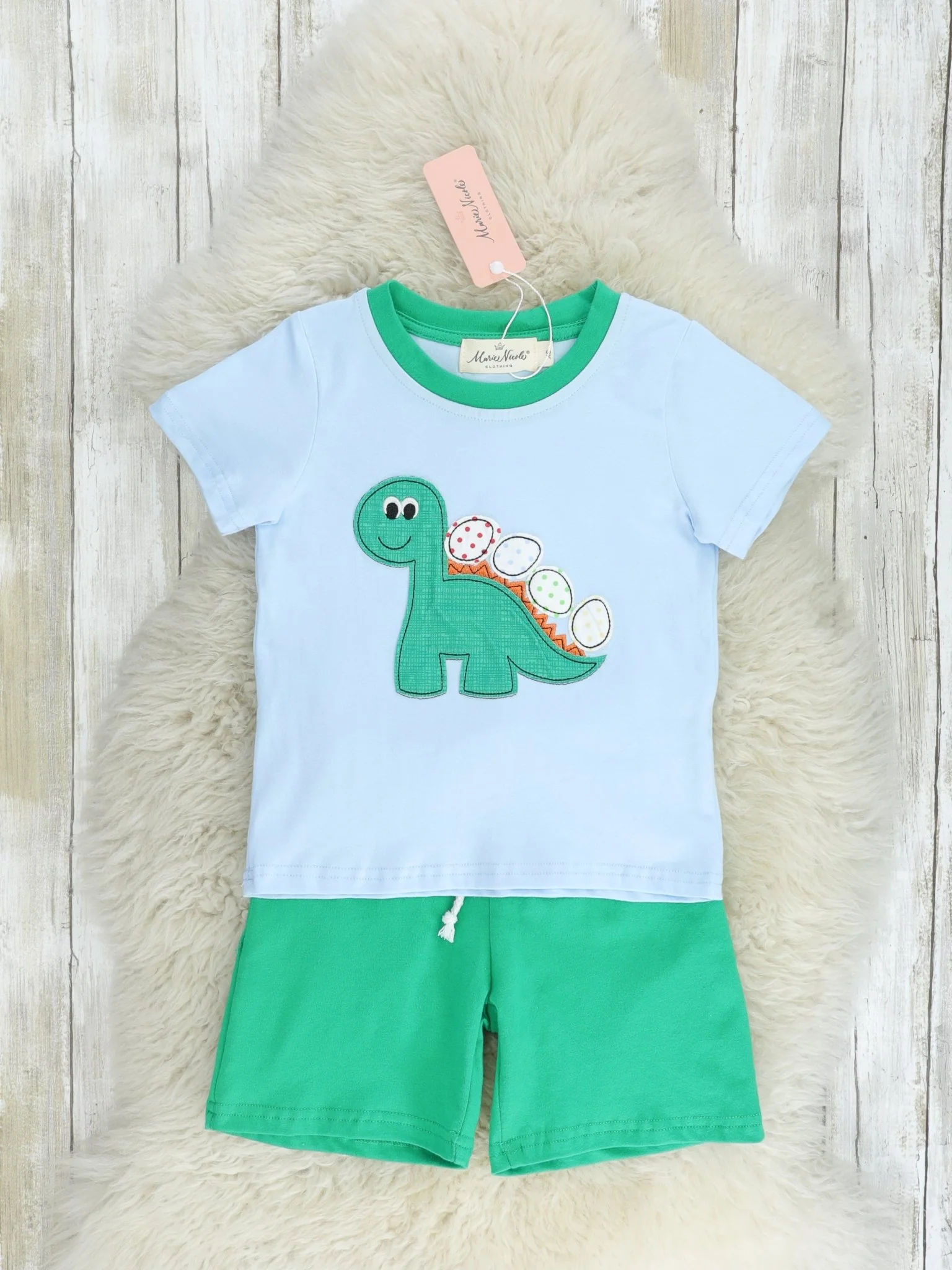 Blue & Green Dino Outfit