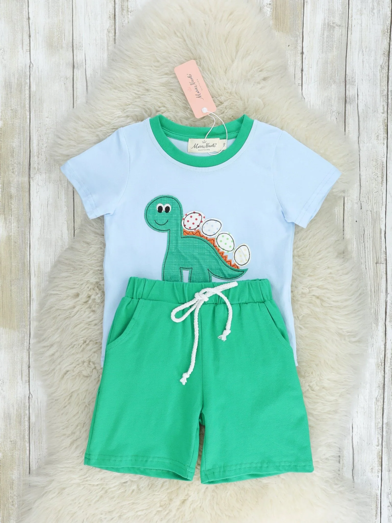 Blue & Green Dino Outfit - Image 2