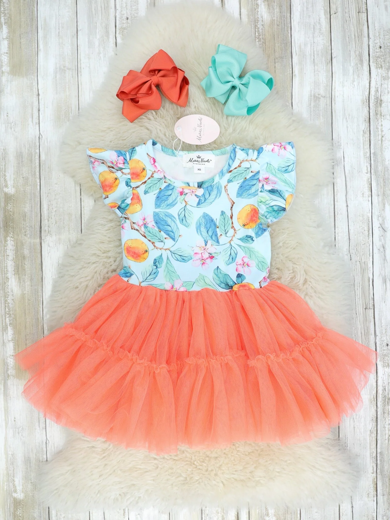 Blue & Peach Tulle Dress