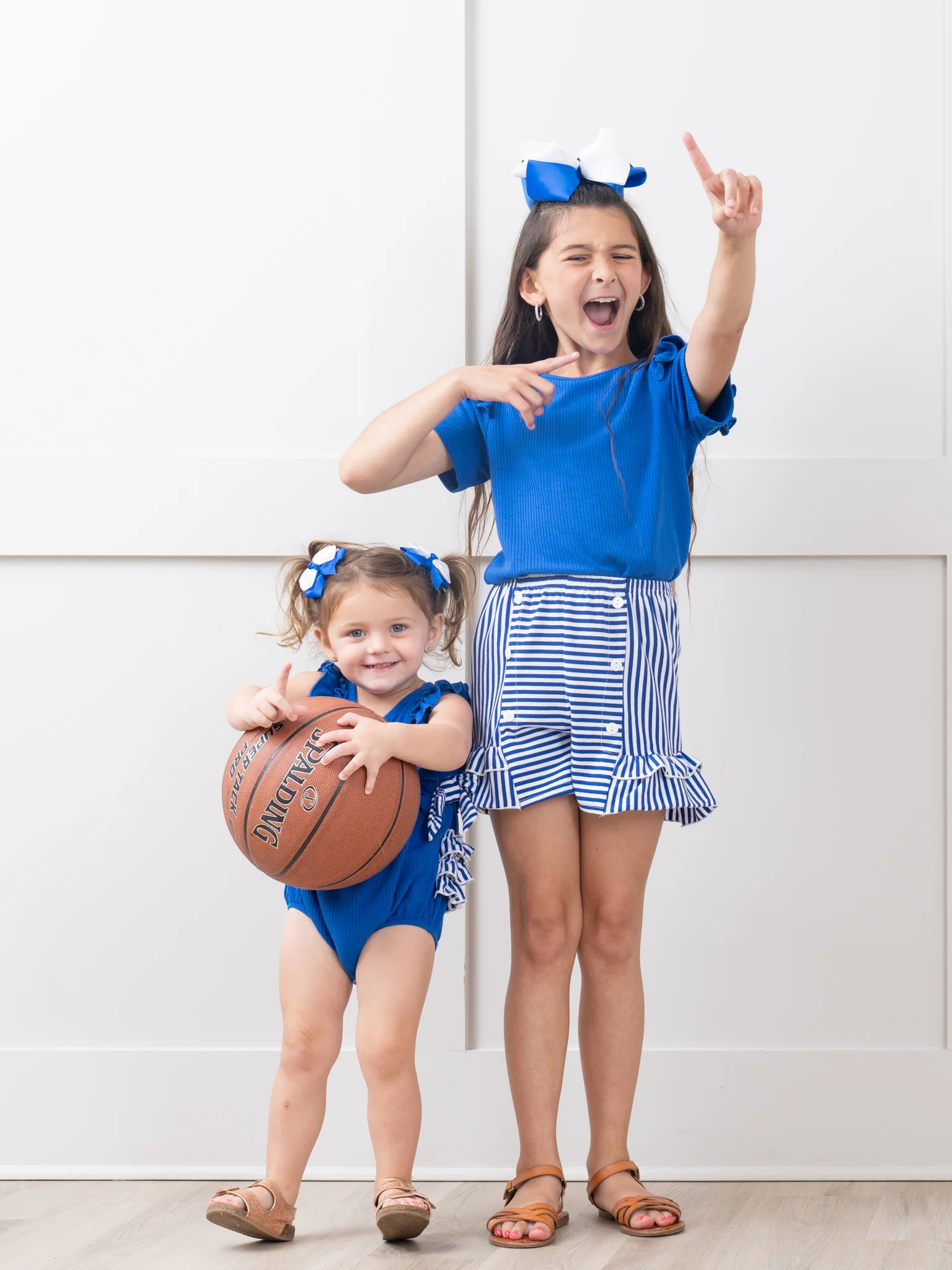 Blue & White Striped Ruffle Outfit - Image 4