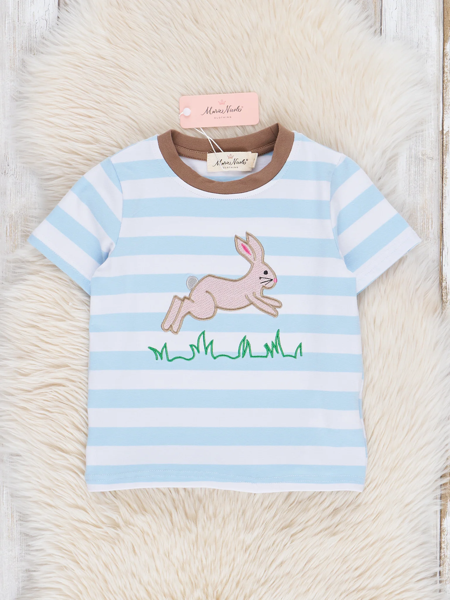 Blue Bunny Hop Striped Shirt