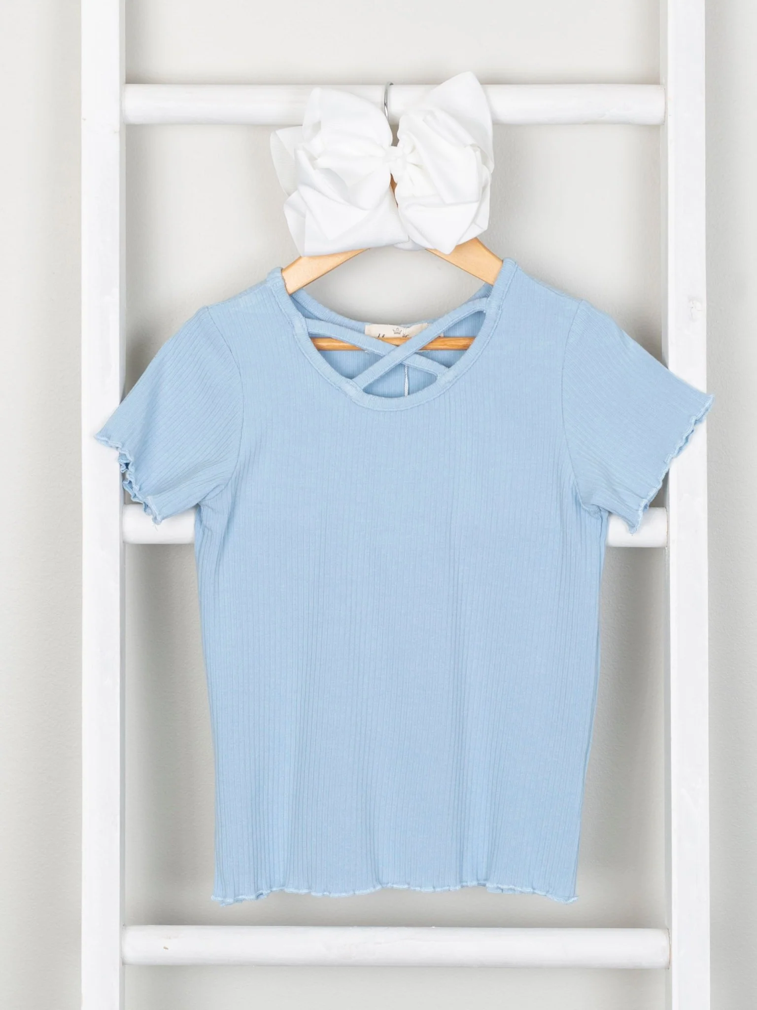 Blue Criss Cross Top