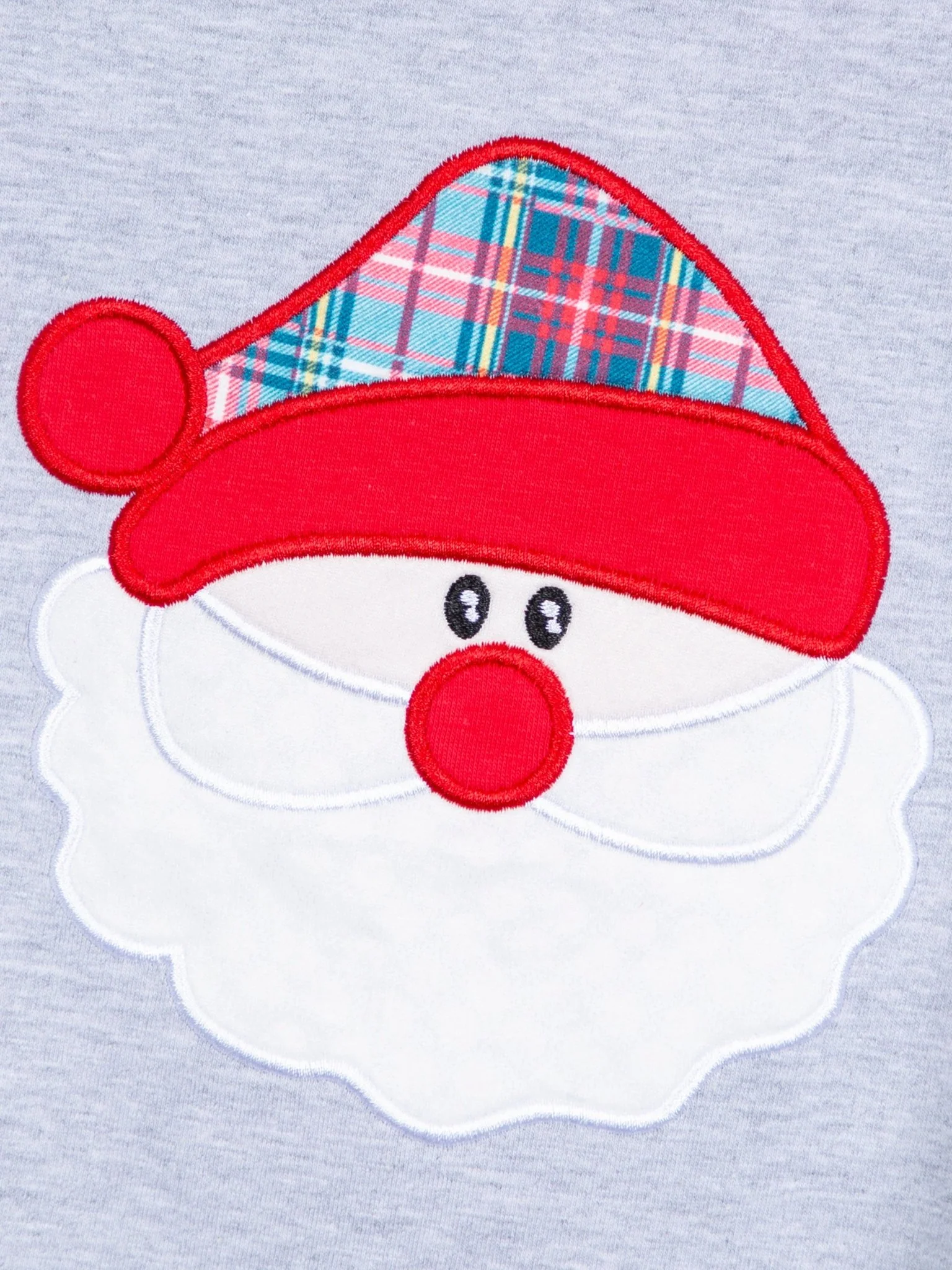 Blue Plaid Santa Raglan Shirt - Image 3
