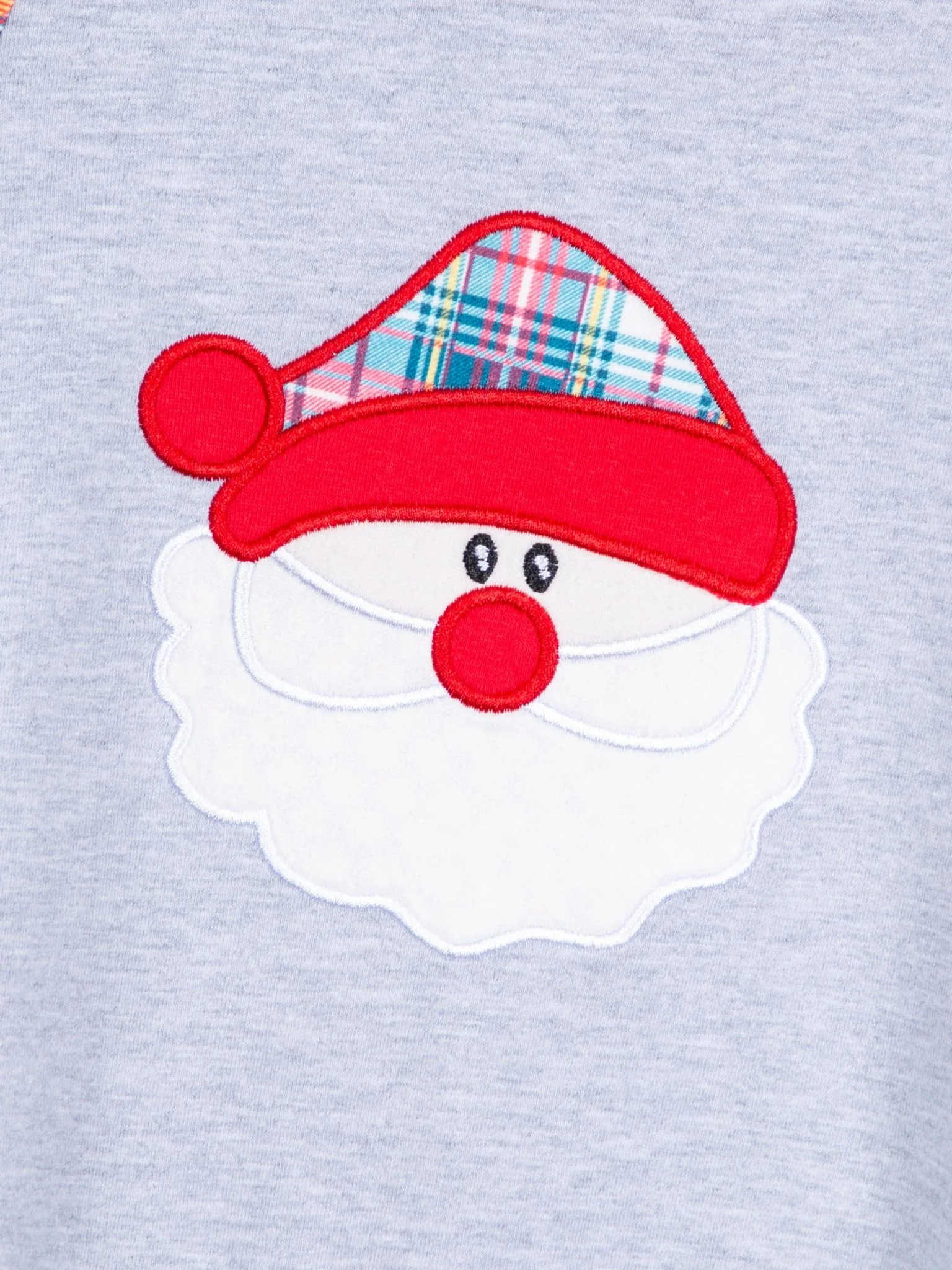 Blue Plaid Santa Romper - Image 3
