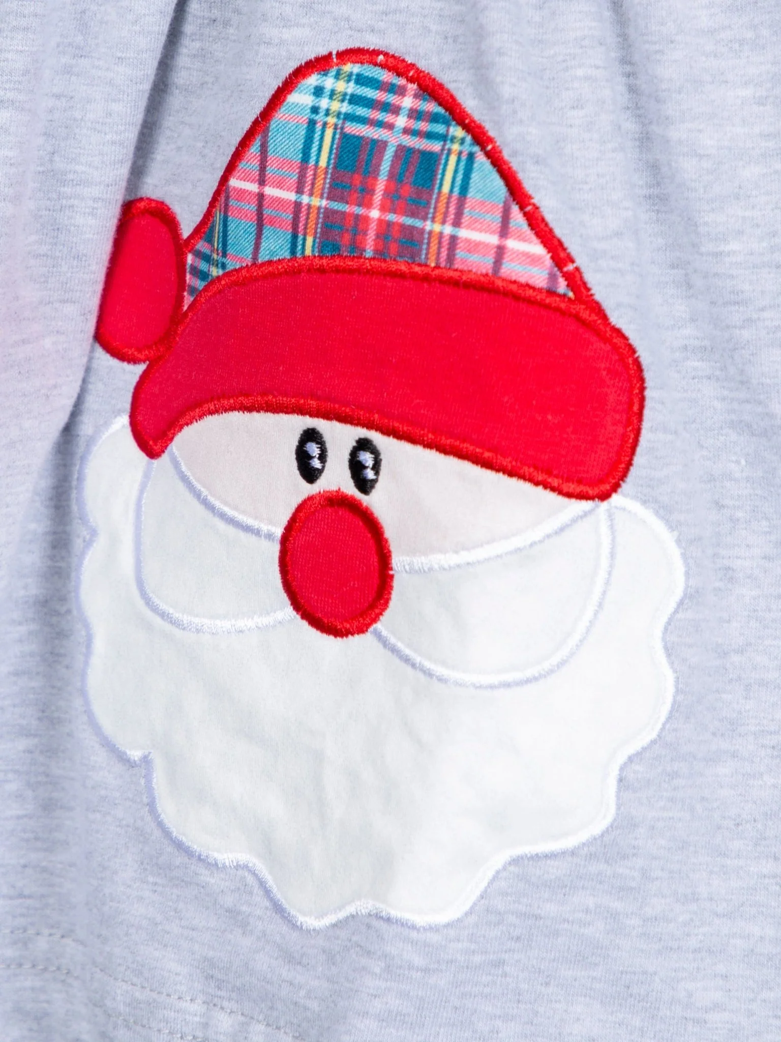 Blue Plaid Santa 3-Piece Outfit - Image 5