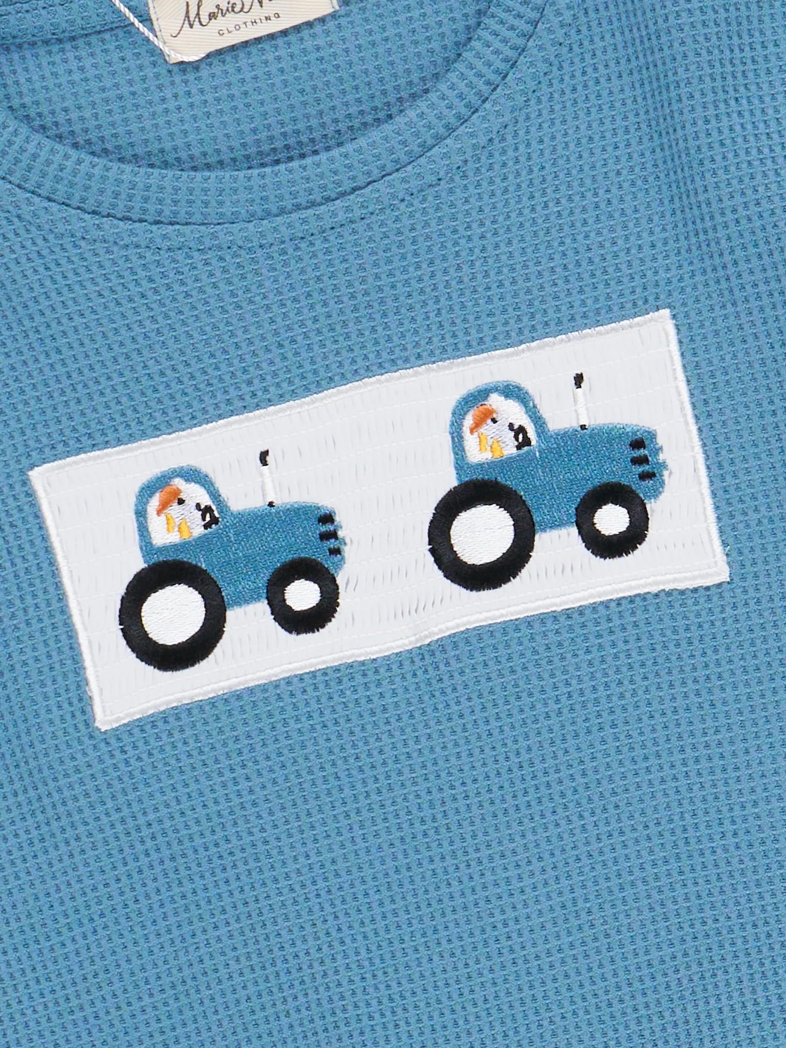 Blue Skies Tractor Smocked Shirt - Image 3