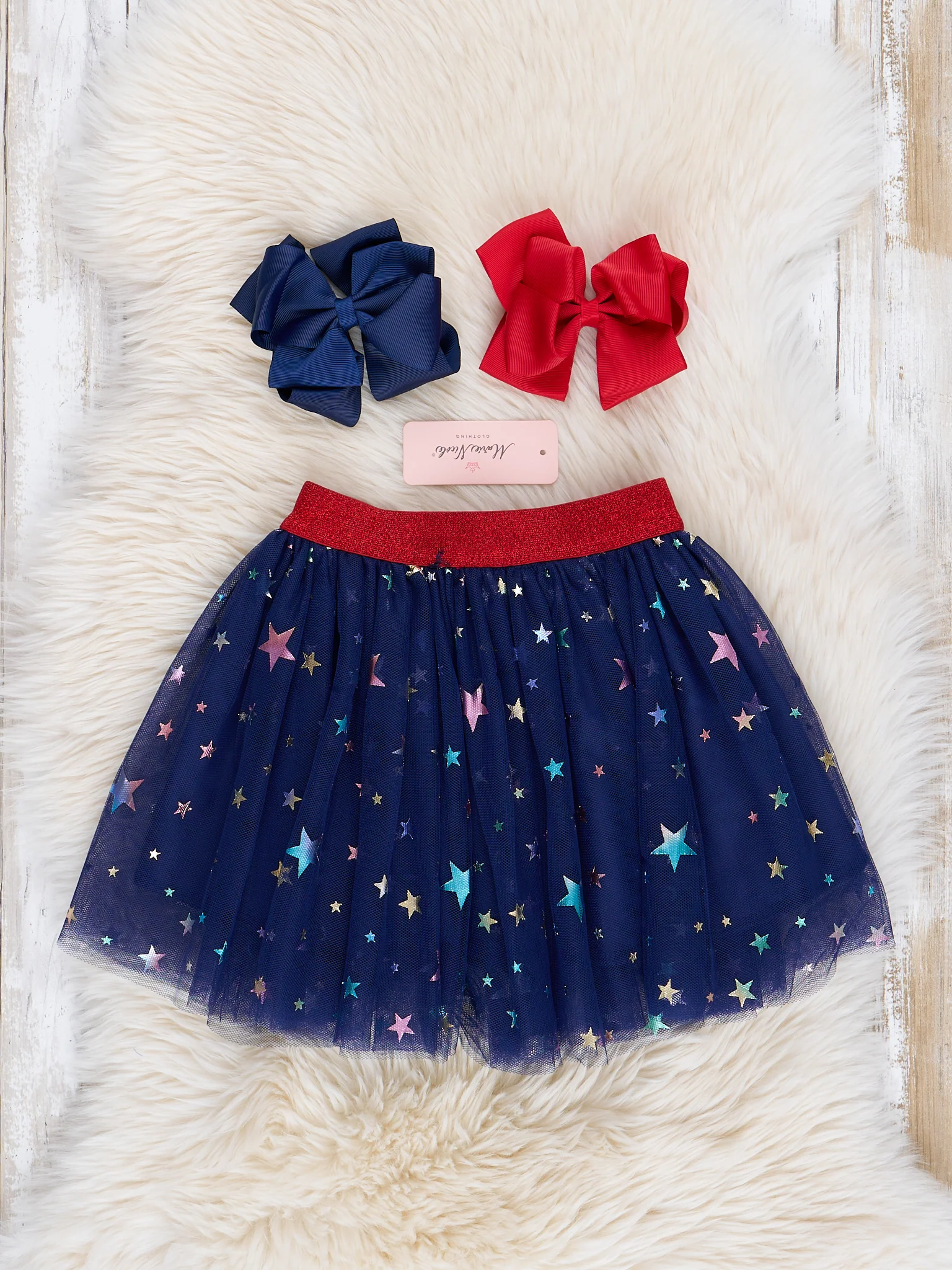 Blue Sparkle Stars Tulle Outfit w/ Skirt - Image 3