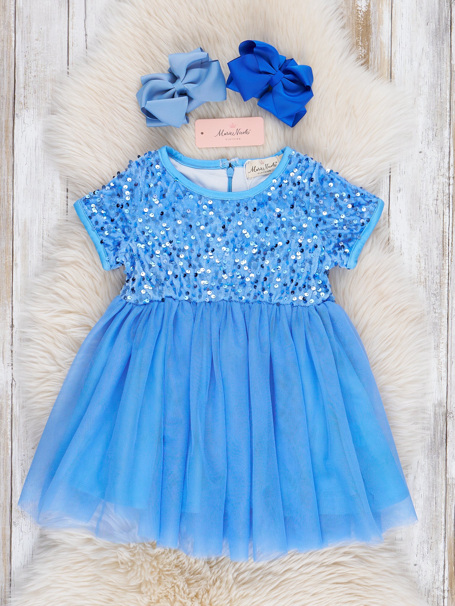 Blue Sparkly Tulle Swing Dress - Image 2