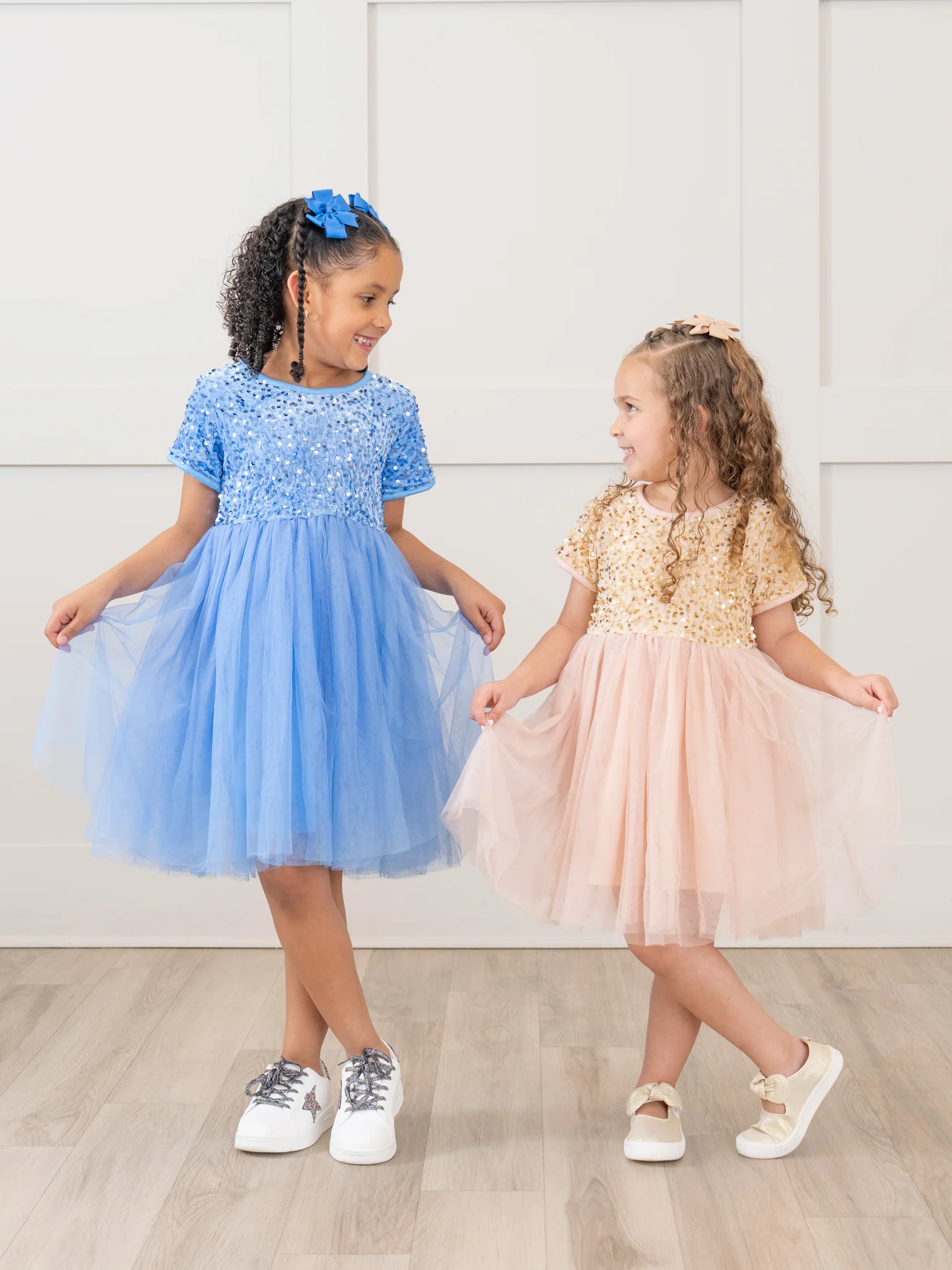 Blue Sparkly Tulle Swing Dress - Image 6