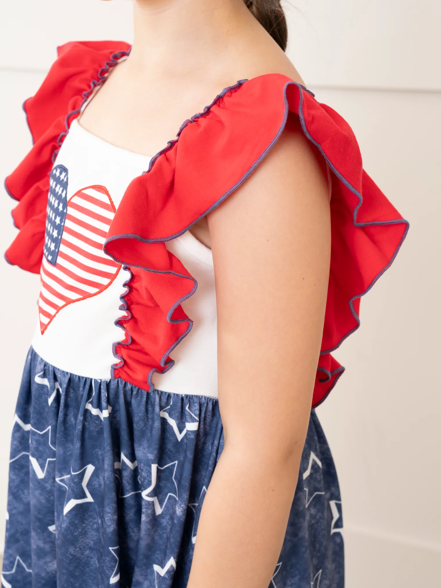 Blue Stars Ruffle Dress - Image 5