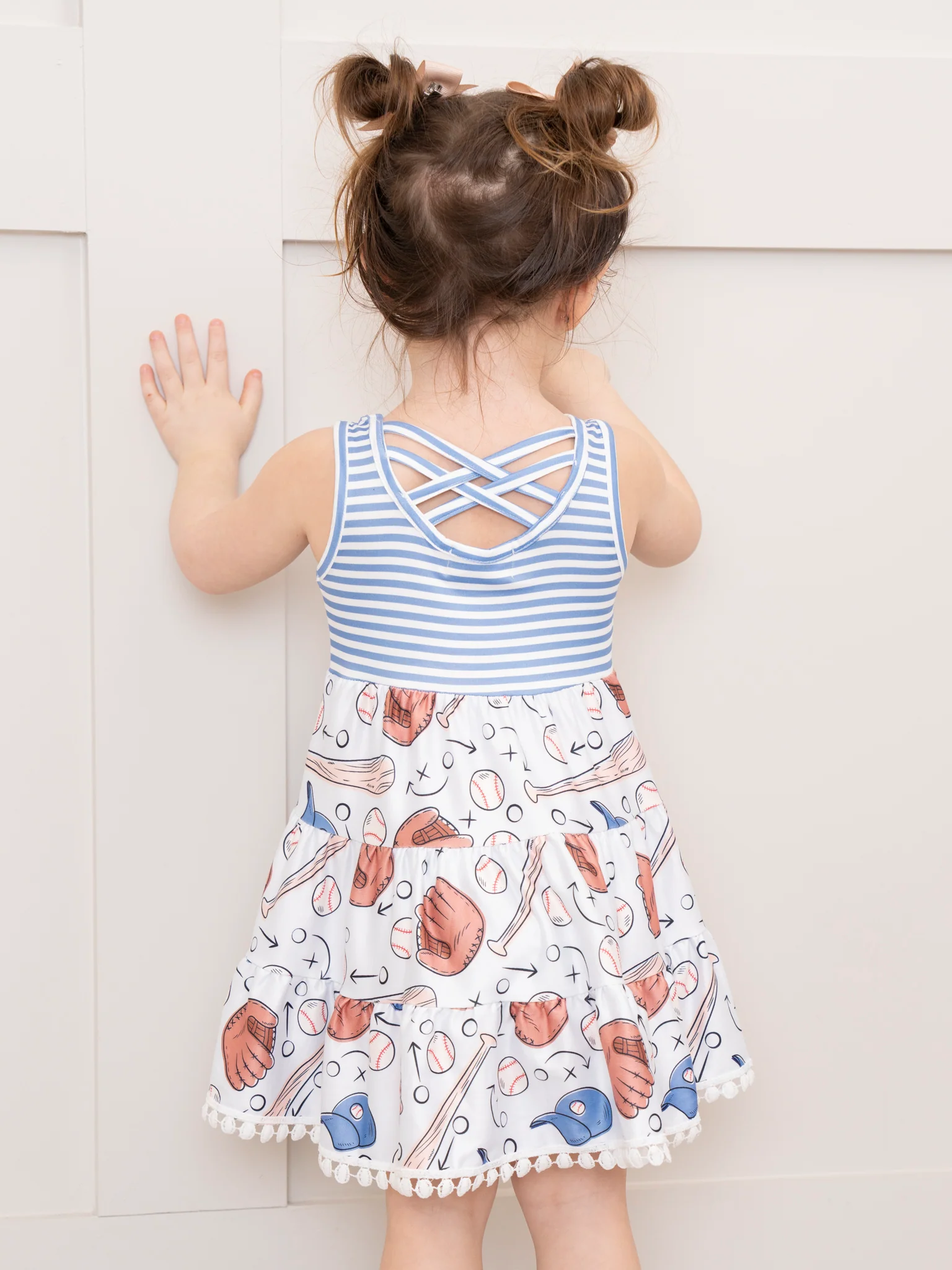 Blue Stripes Baseball Dress - Image 7