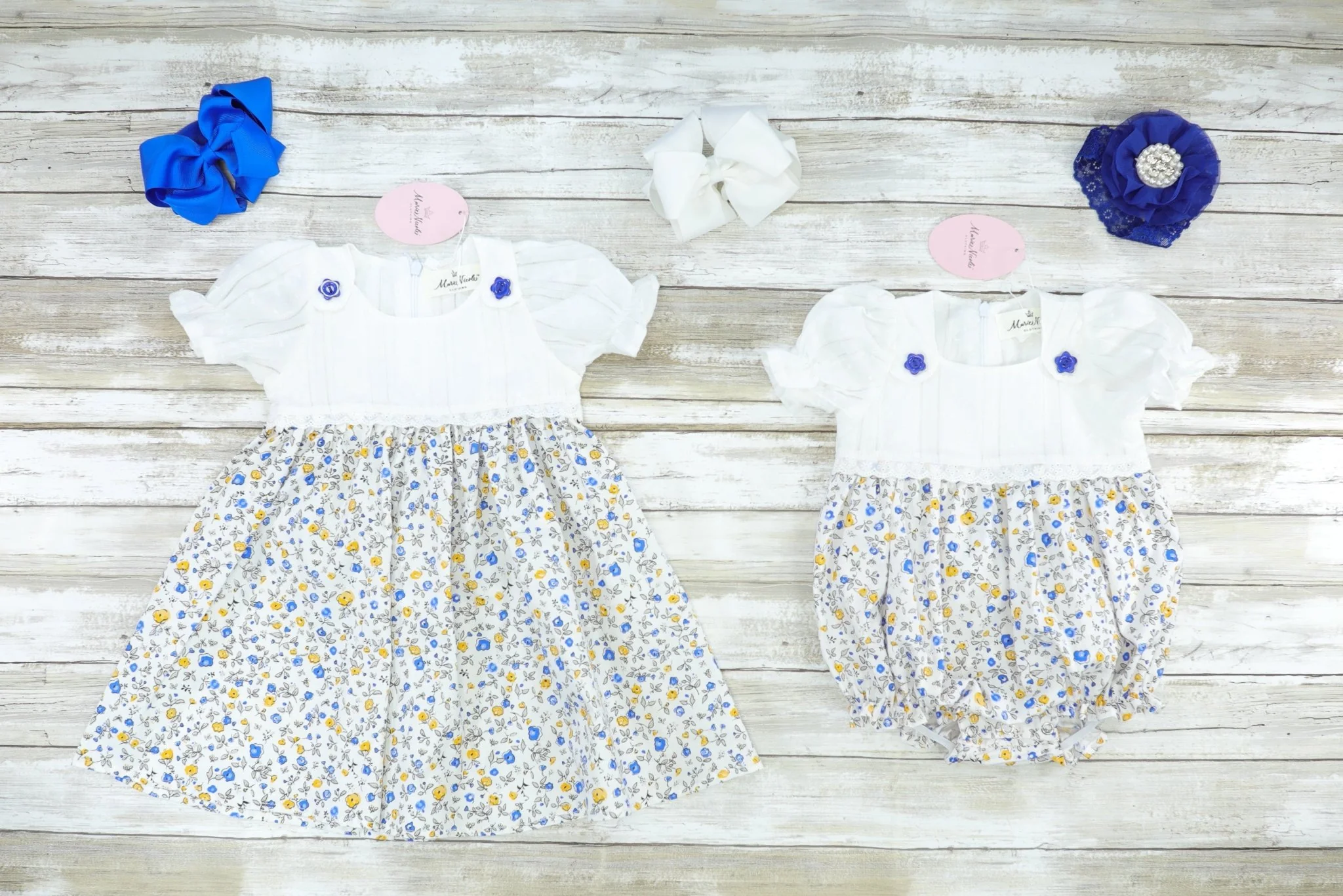 Blue & Yellow Floral Dress - Image 5