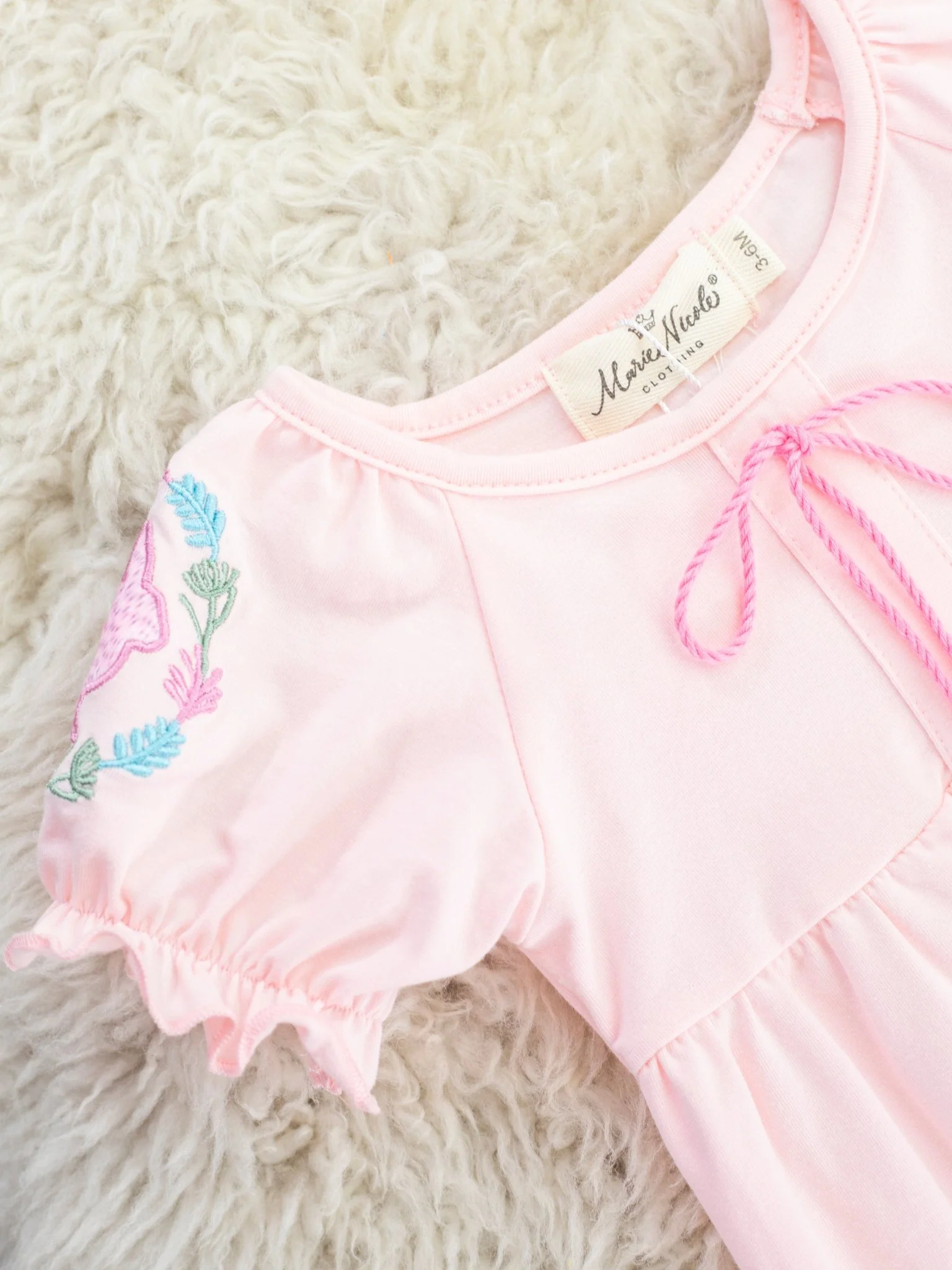 Blush Bunny Tie Romper - Image 2