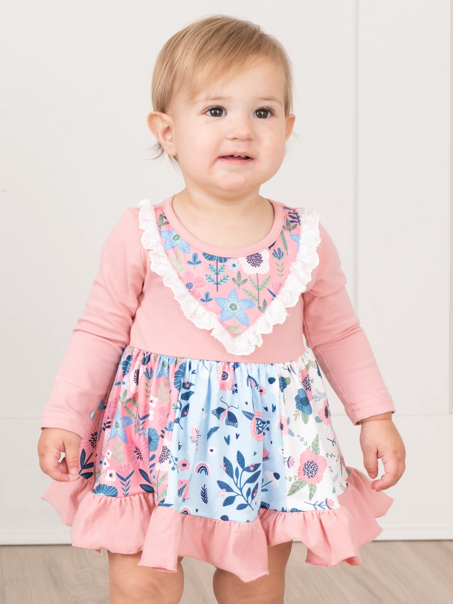 Blush Garden Ruffle Bubble Romper