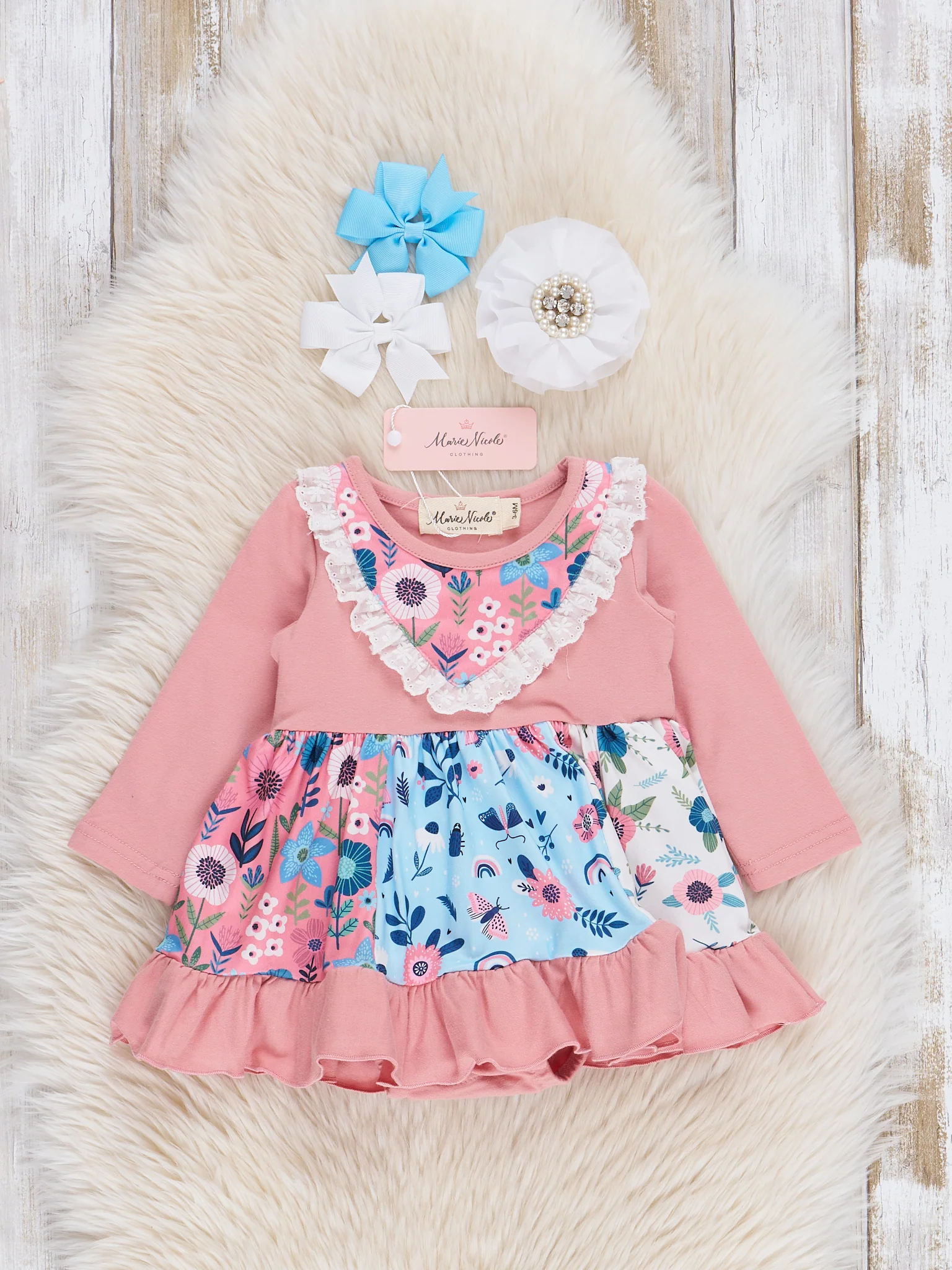 Blush Garden Ruffle Bubble Romper - Image 2