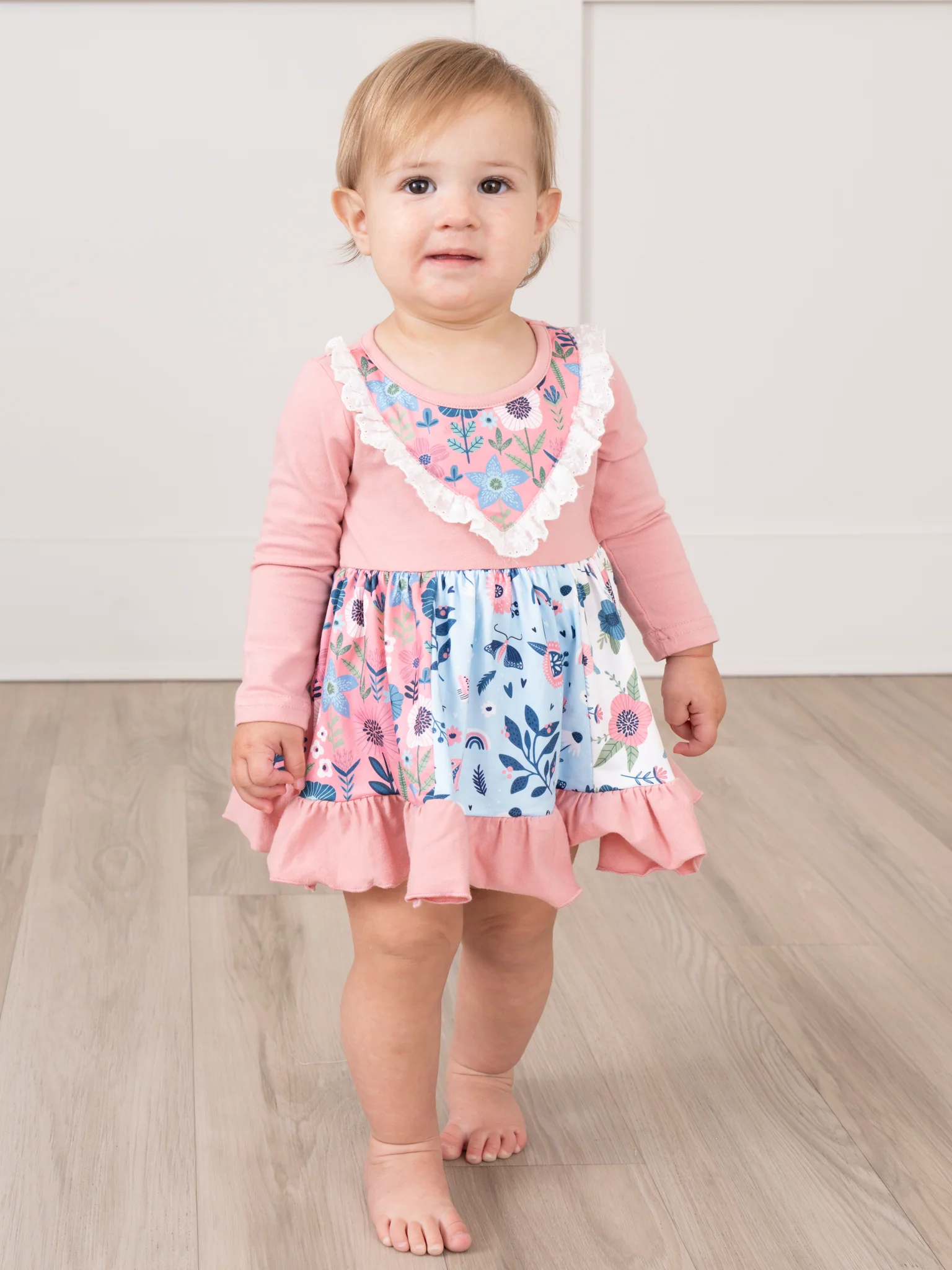 Blush Garden Ruffle Bubble Romper - Image 4