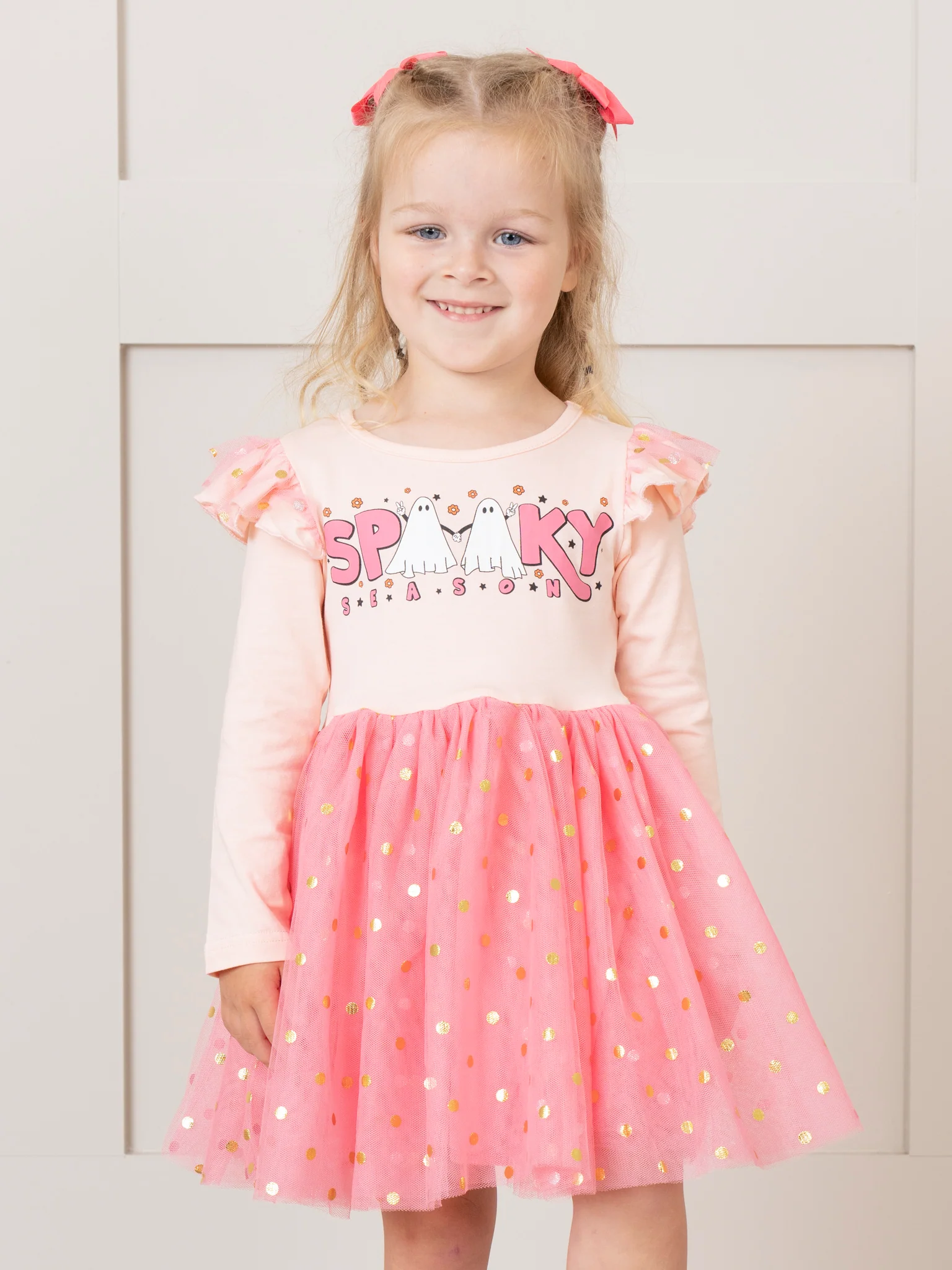 Blush Spooky Ghosts Tulle Dress