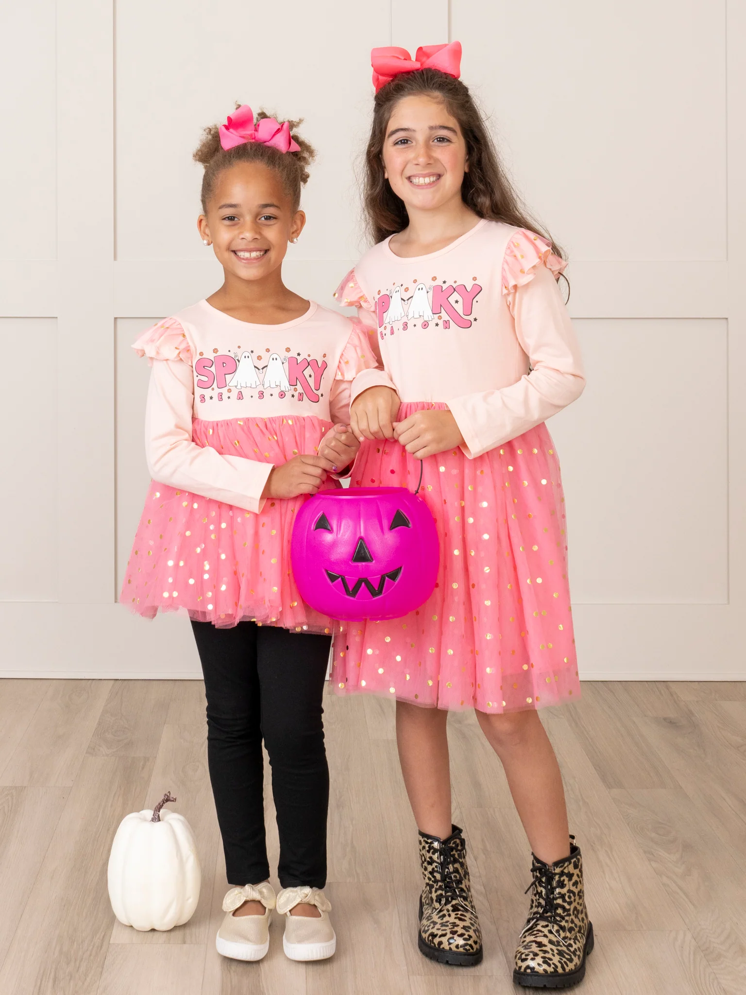 Blush Spooky Ghosts Tulle Dress - Image 2
