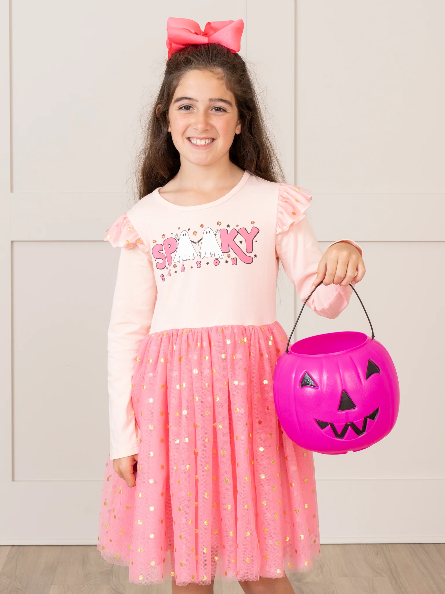 Blush Spooky Ghosts Tulle Dress - Image 6