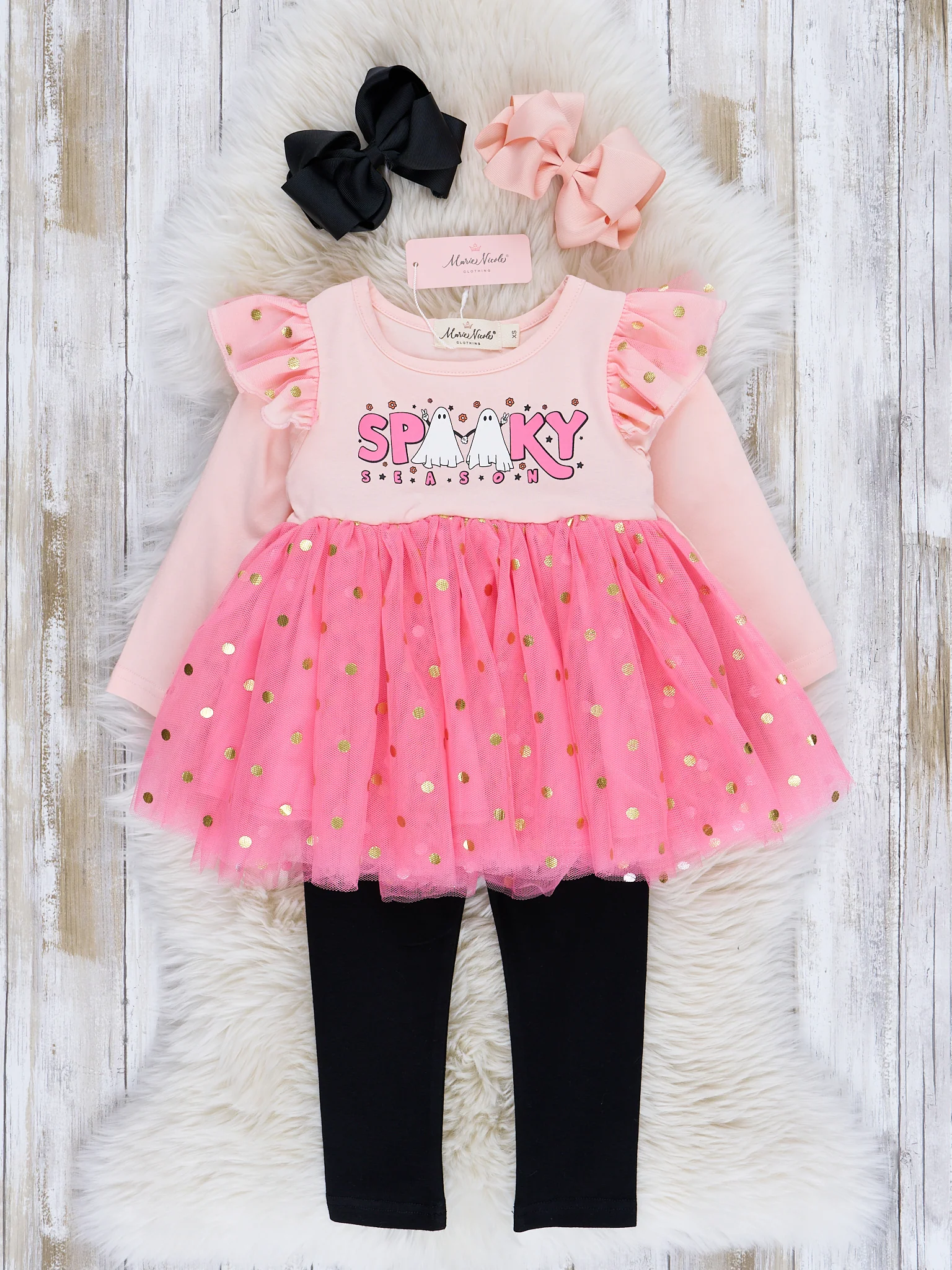 Blush Spooky Ghosts Tulle Outfit - Image 2