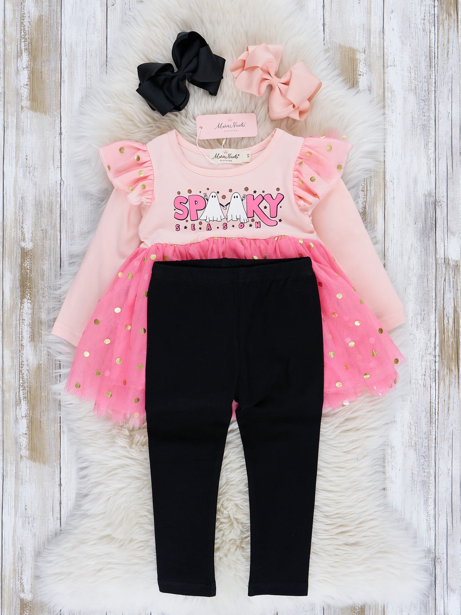 Blush Spooky Ghosts Tulle Outfit - Image 3