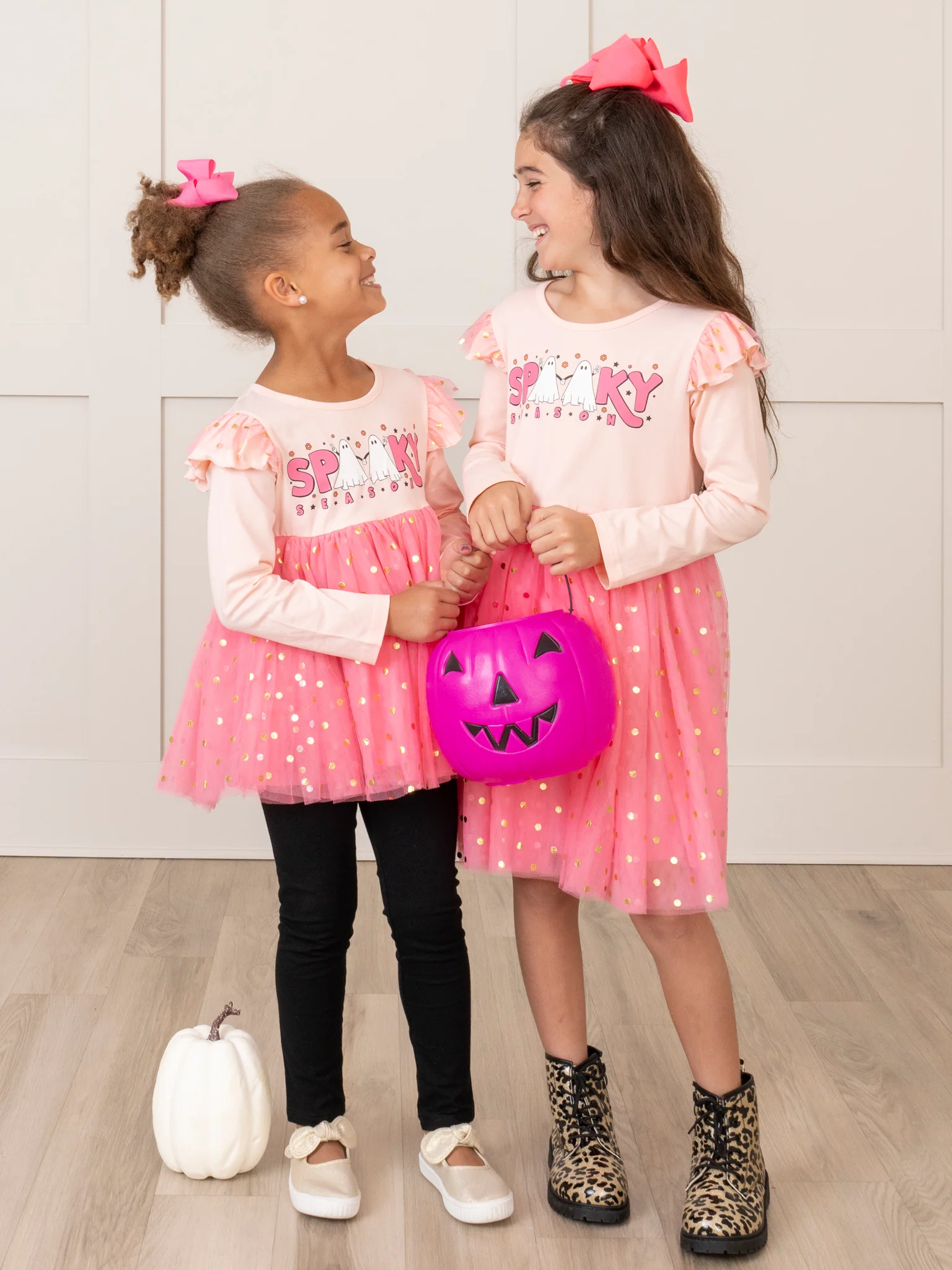 Blush Spooky Ghosts Tulle Outfit - Image 4