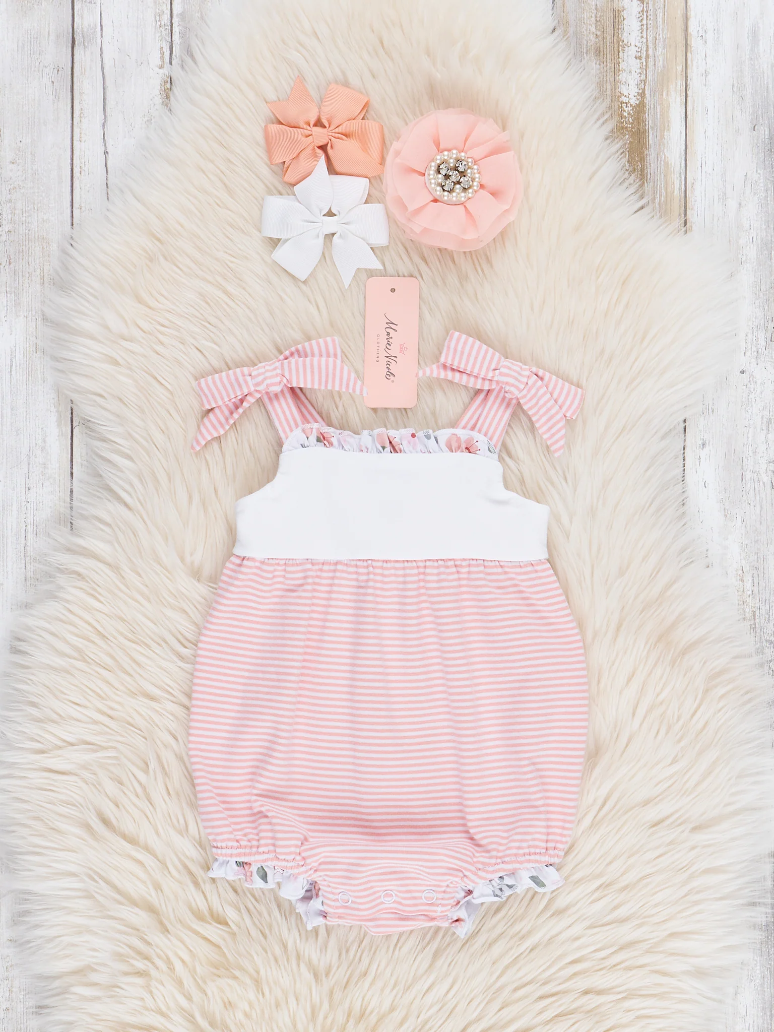 Blushing Bouquets Tank Ruffle Bubble Romper - Image 2