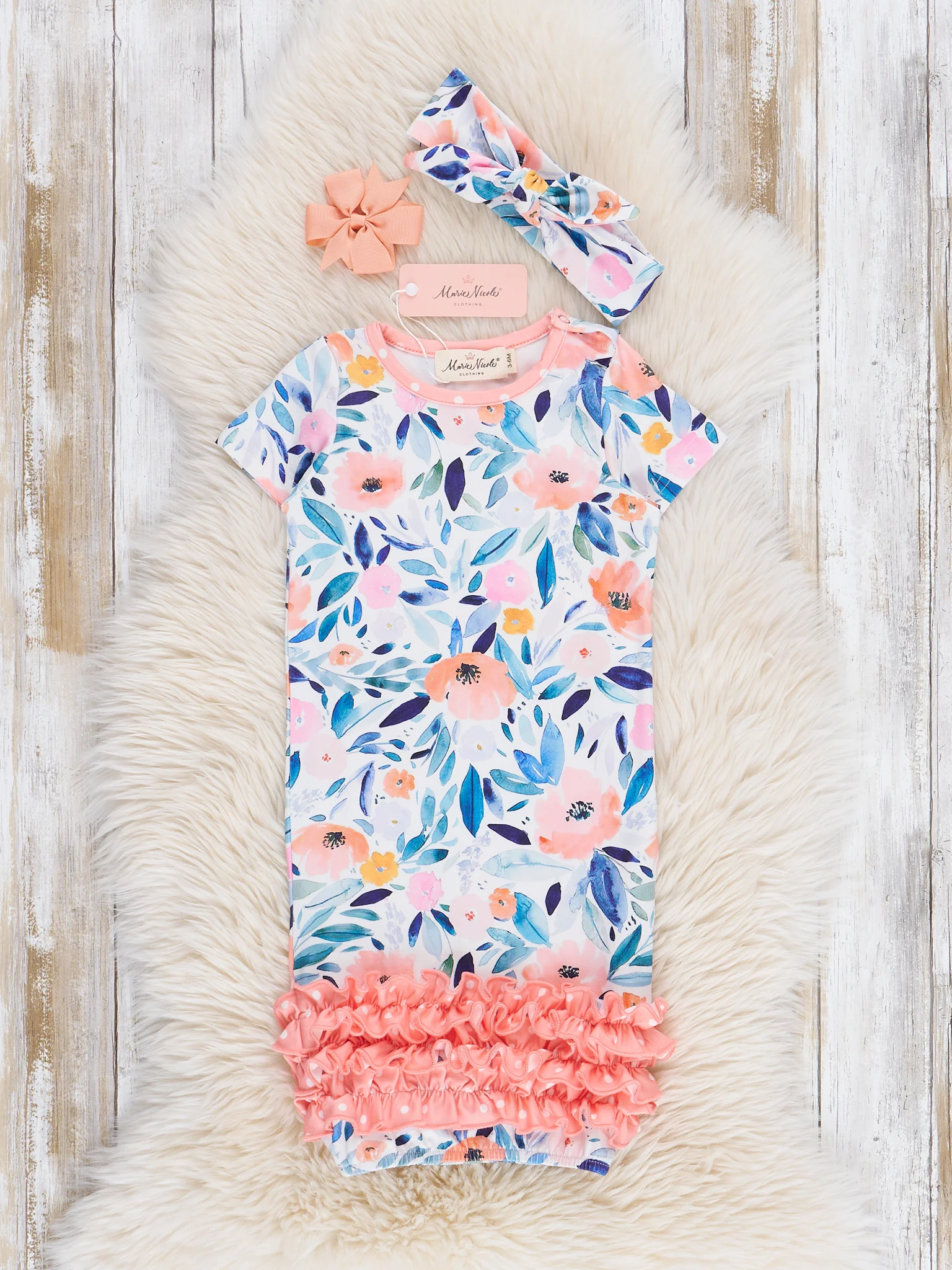 Blushing Susie Gown & Headband Set