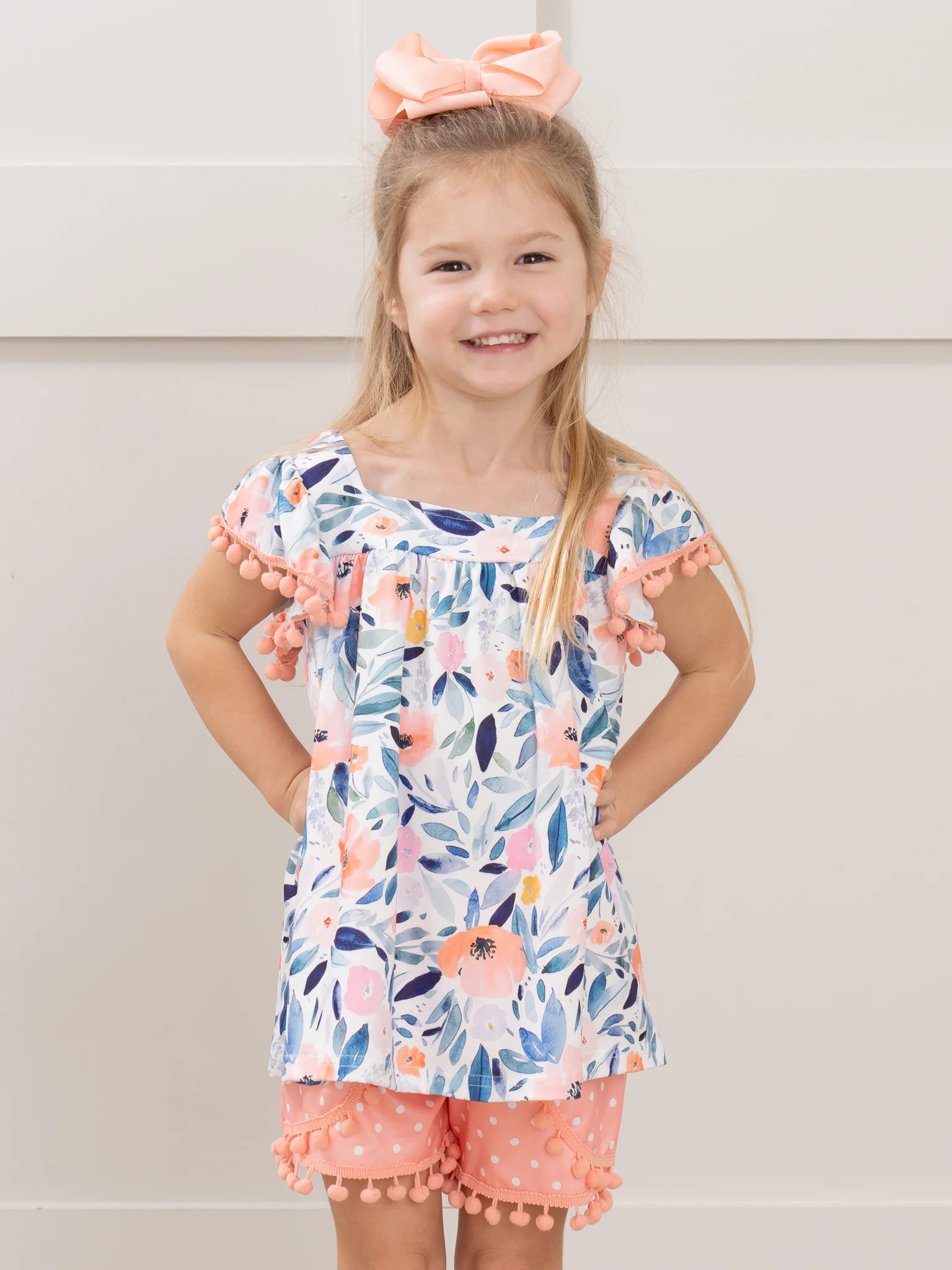 Blushing Susie Shorts & Tank Pom Pom Outfit - Image 4