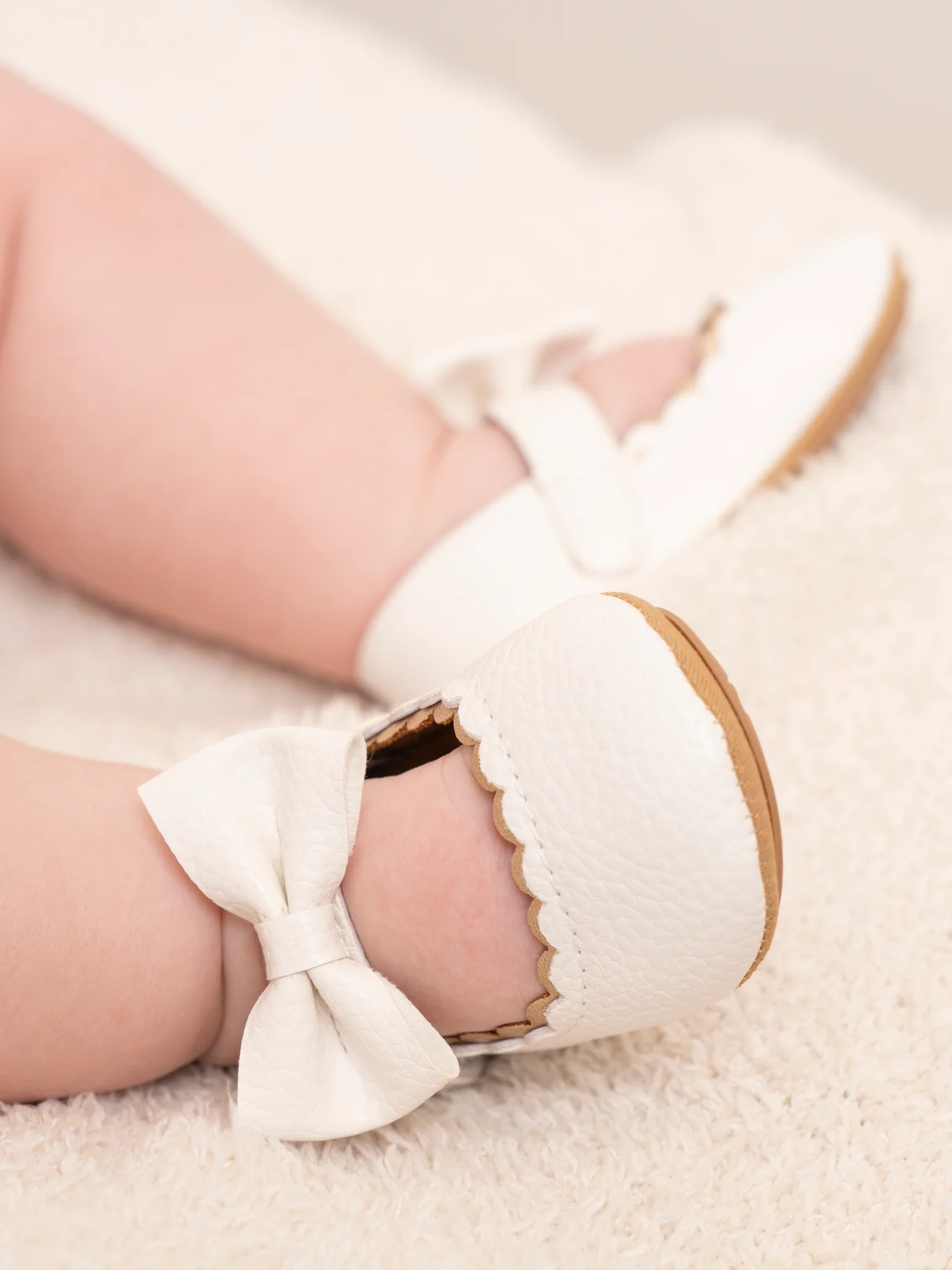 Scalloped Bows Mary Jane Baby Shoes - Image 8