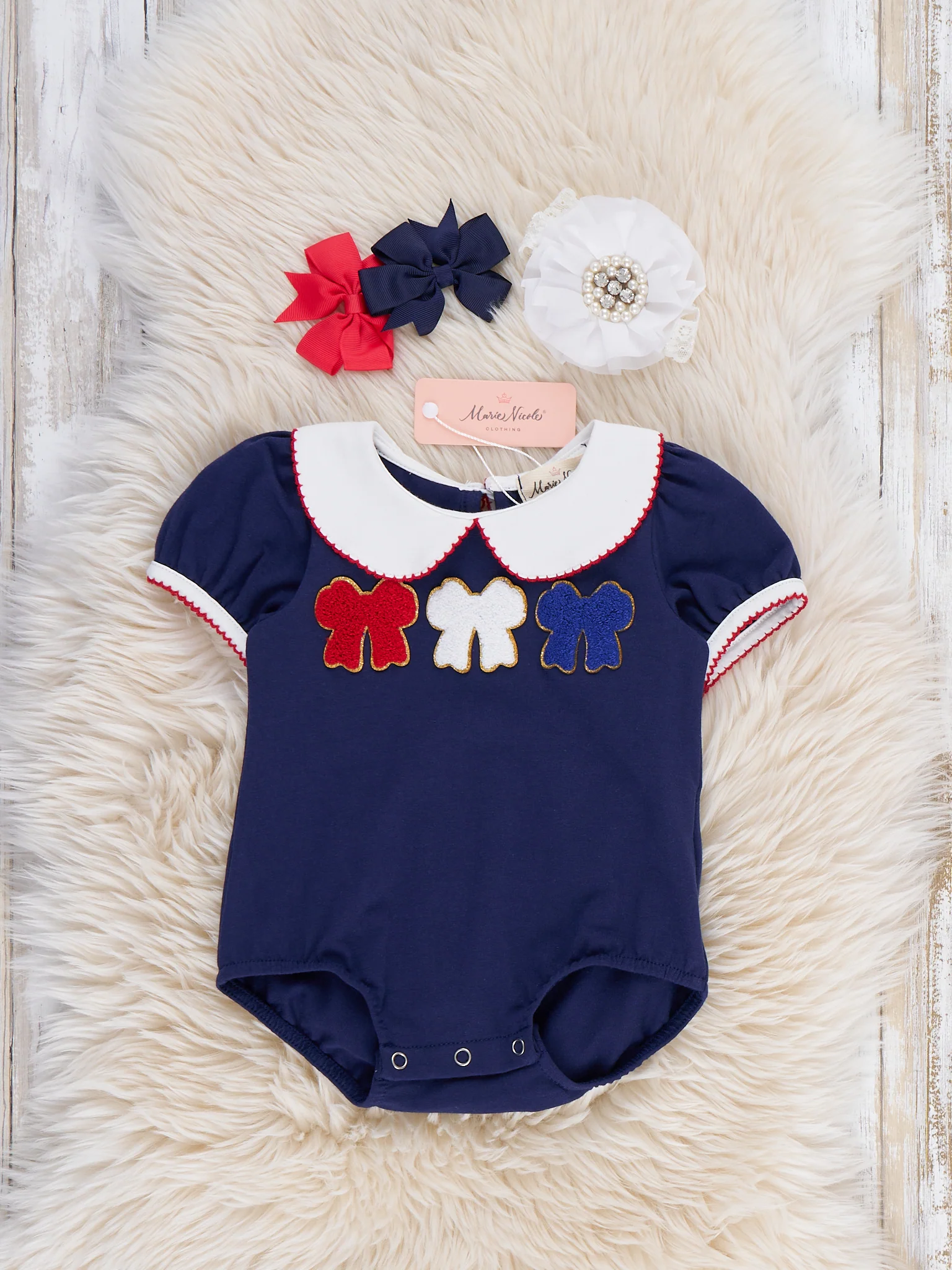 Bow-tiful Freedom Cotton Romper