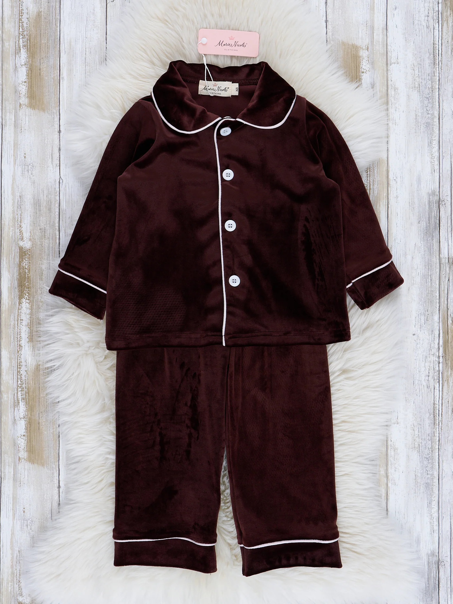 Boys' Autumn Velvet Classic Pajamas - Image 4