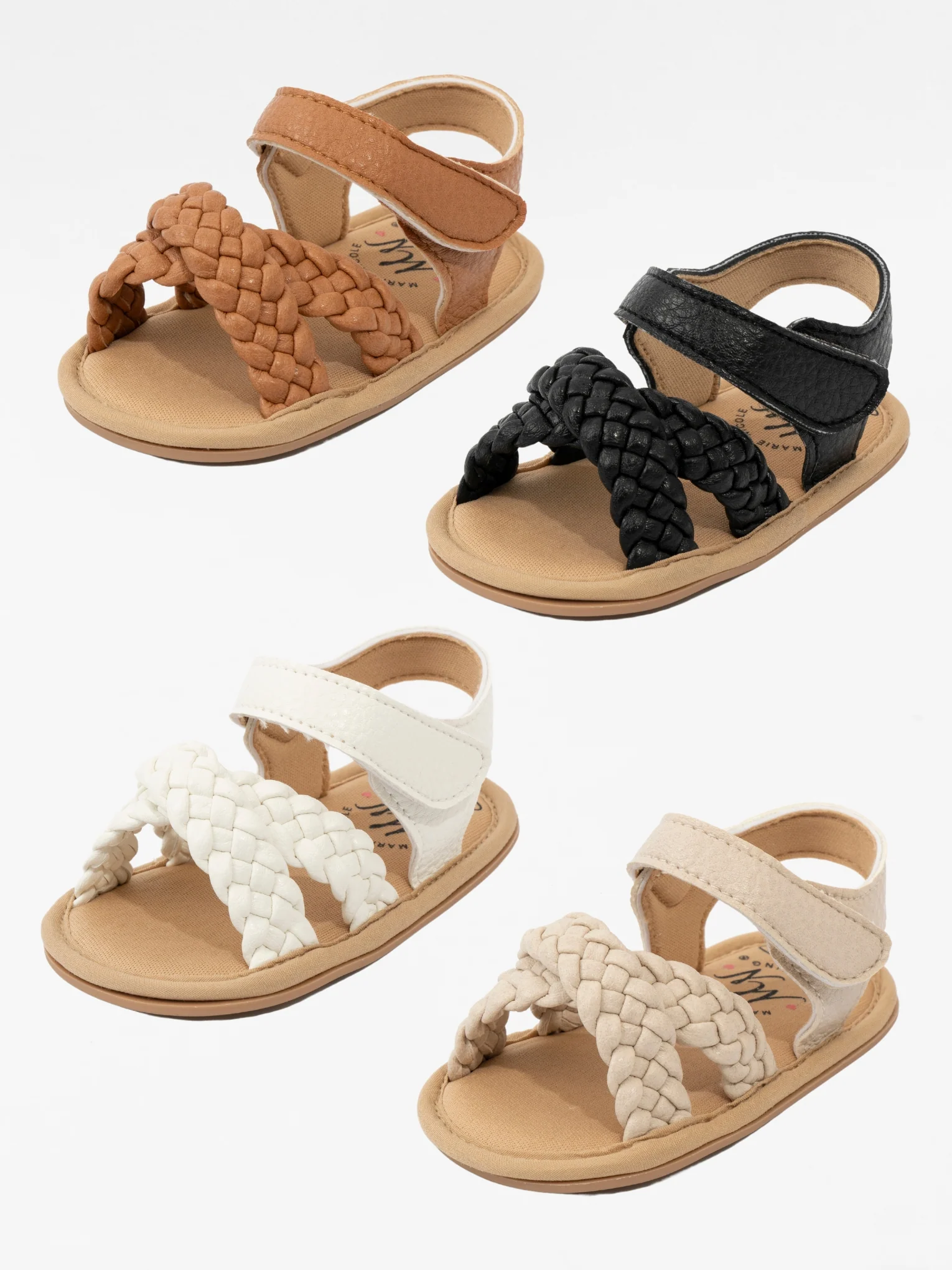 Braided Cross-Front Baby Sandals