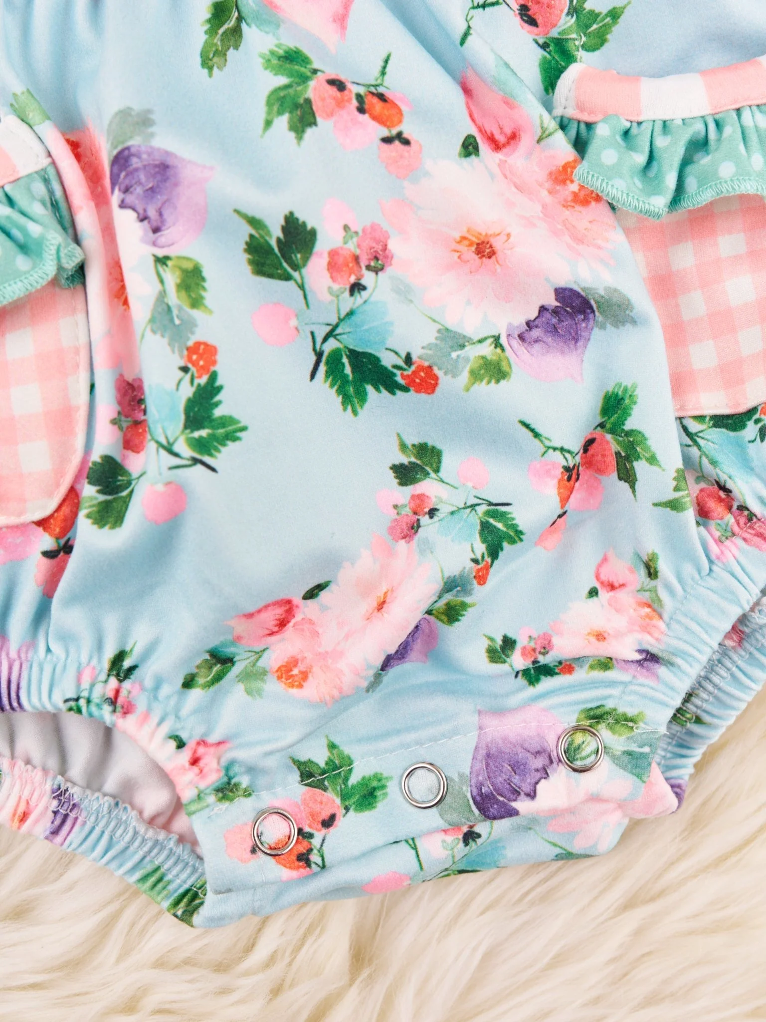Bright Blossom Ruffle Bubble Romper - Image 3