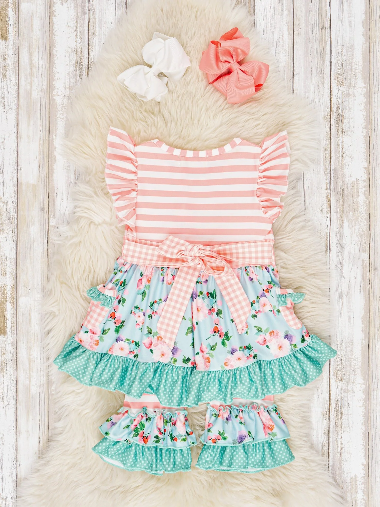 Bright Blossom Ruffle Outfit - Image 3